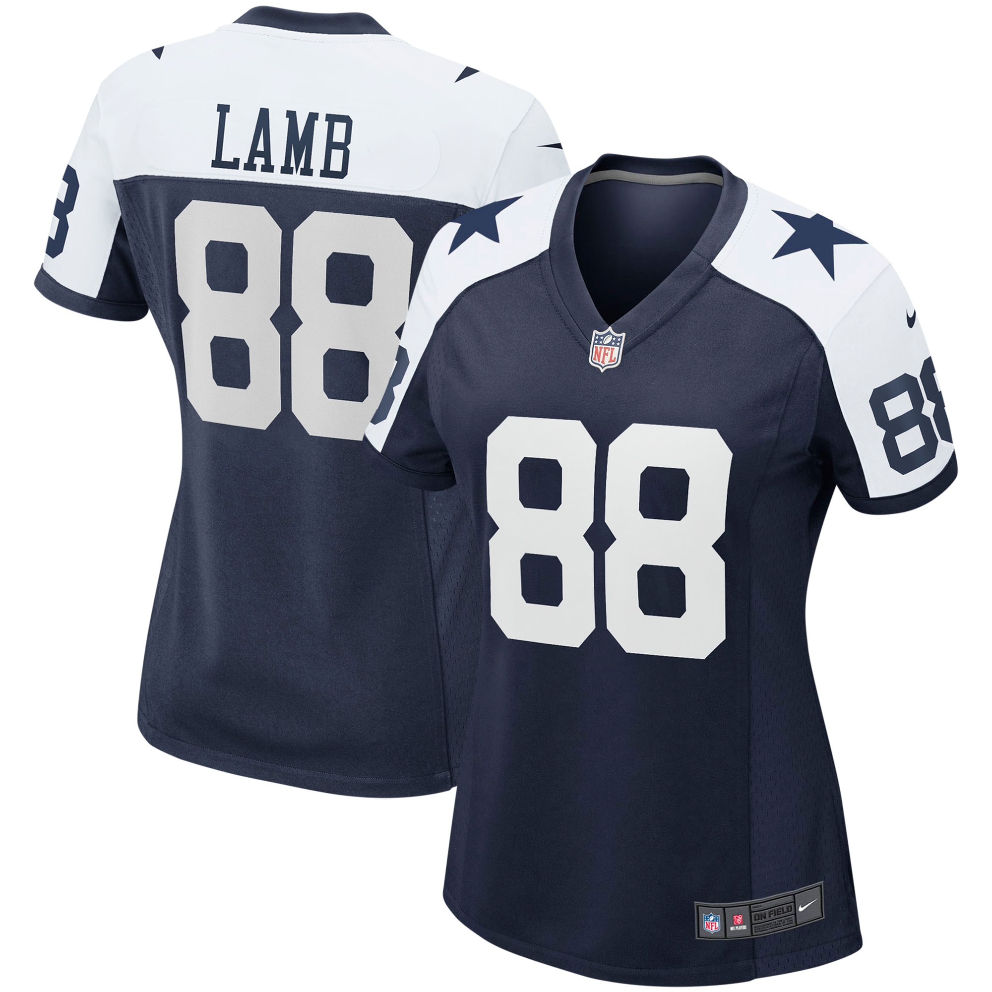 Women's Dallas Cowboys Ceedee Lamb Navy Alternate Game Team Jersey Js9735