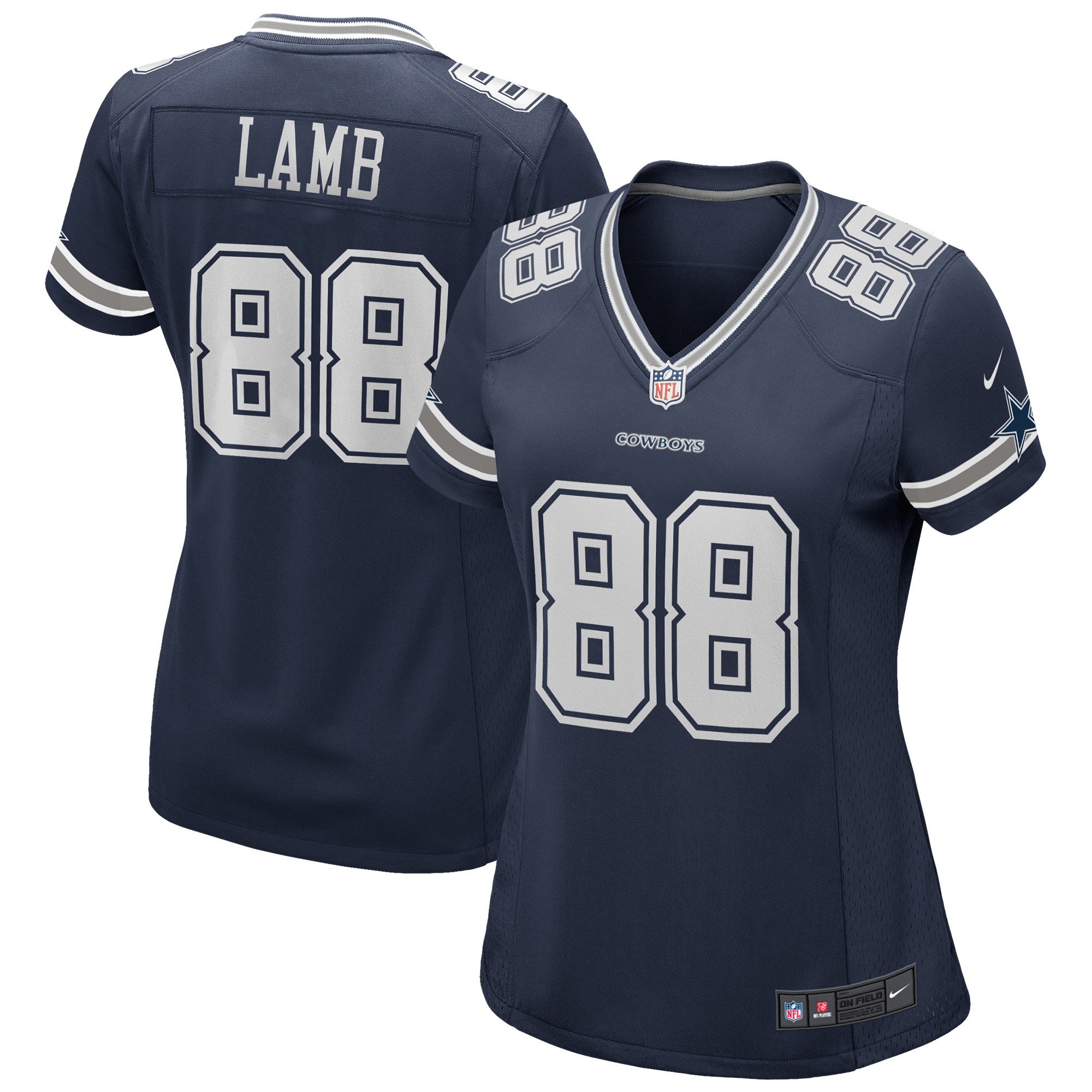 Women's Dallas Cowboys Ceedee Lamb Navy Game Jersey Js7214