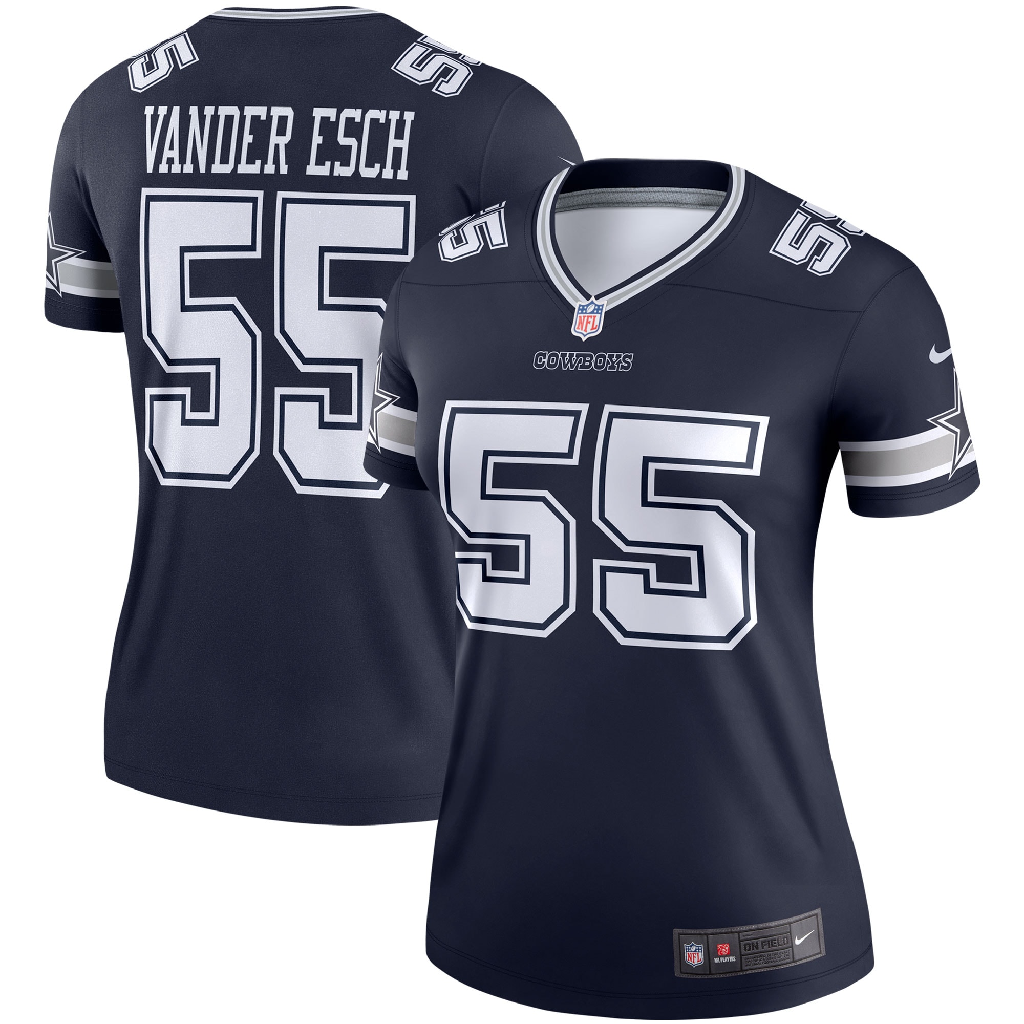 Women's Dallas Cowboys Leighton Vander Esch Navy Legend Player Performance Top Js6381