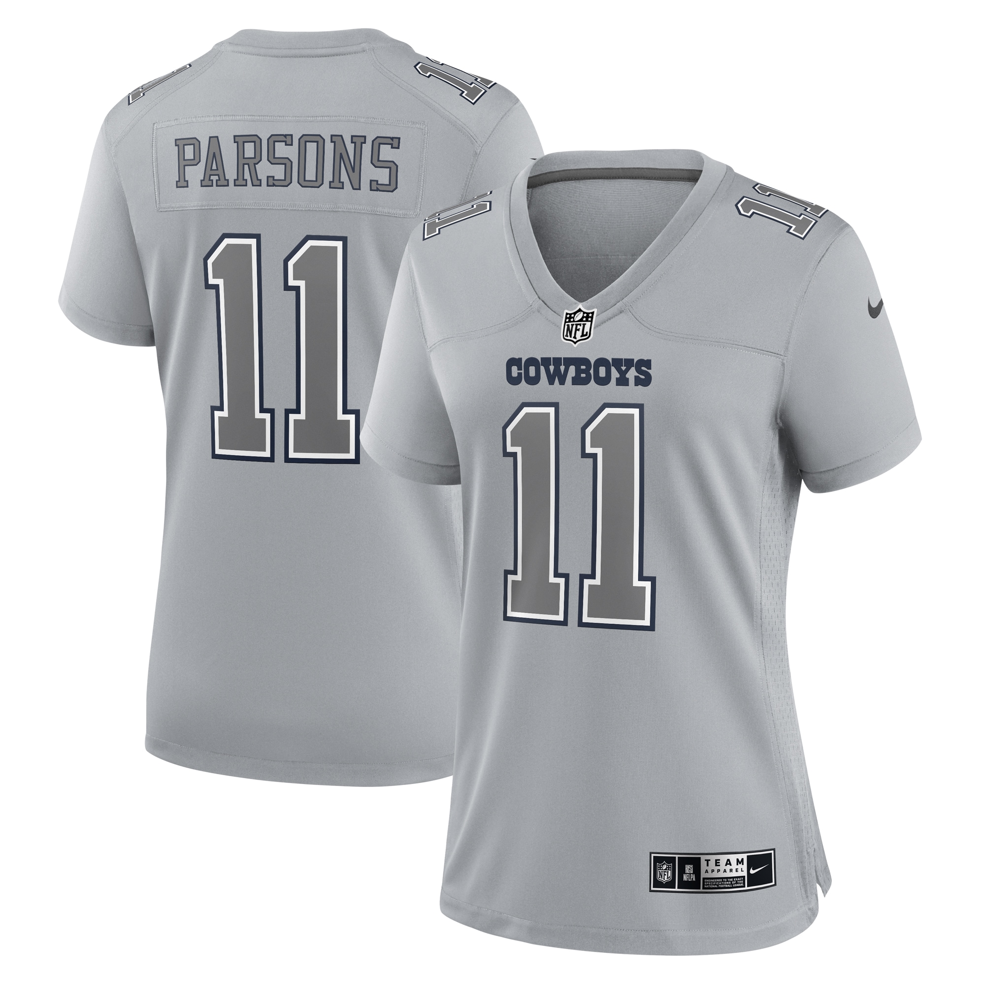 Women's Dallas Cowboys Micah Parsons Gray Atmosphere Fashion Game Jersey Js8472