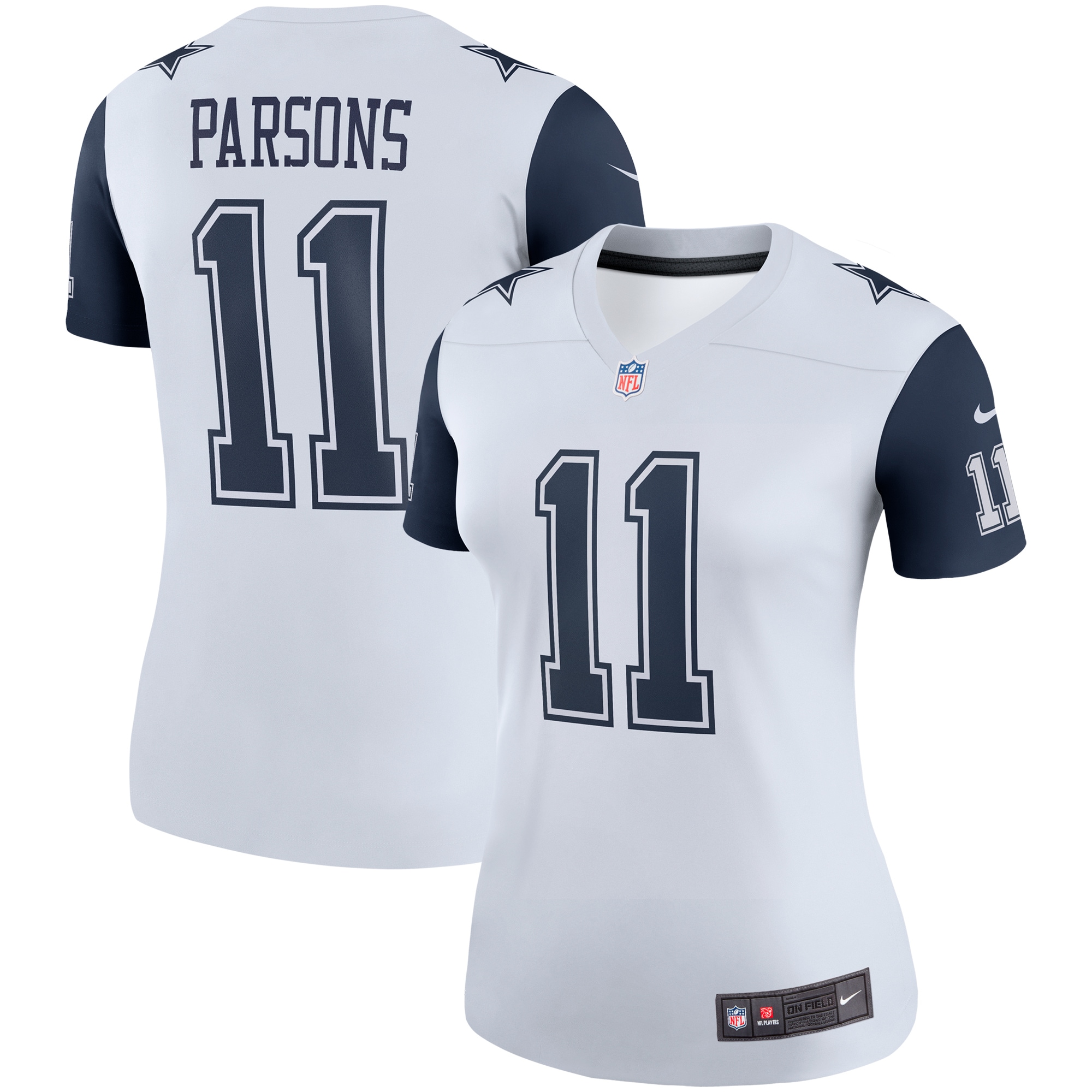 Women's Dallas Cowboys Micah Parsons White Legend Player Performance Top Js2776