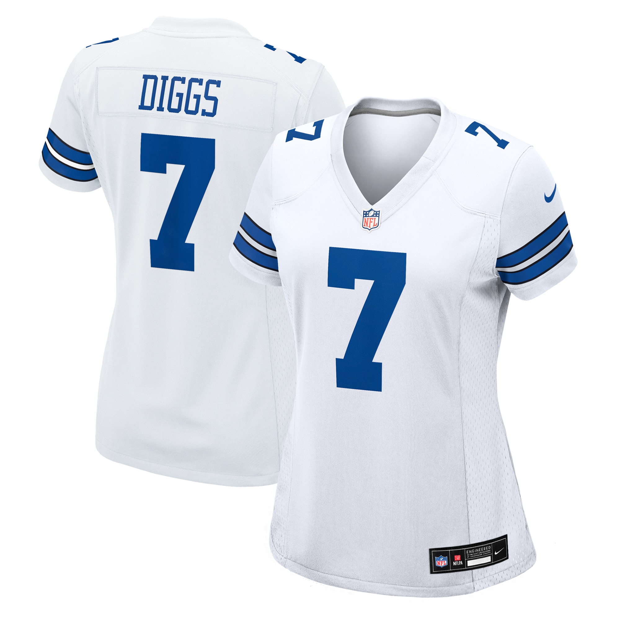 Women's Dallas Cowboys Trevon Diggs White Game Jersey Js7704