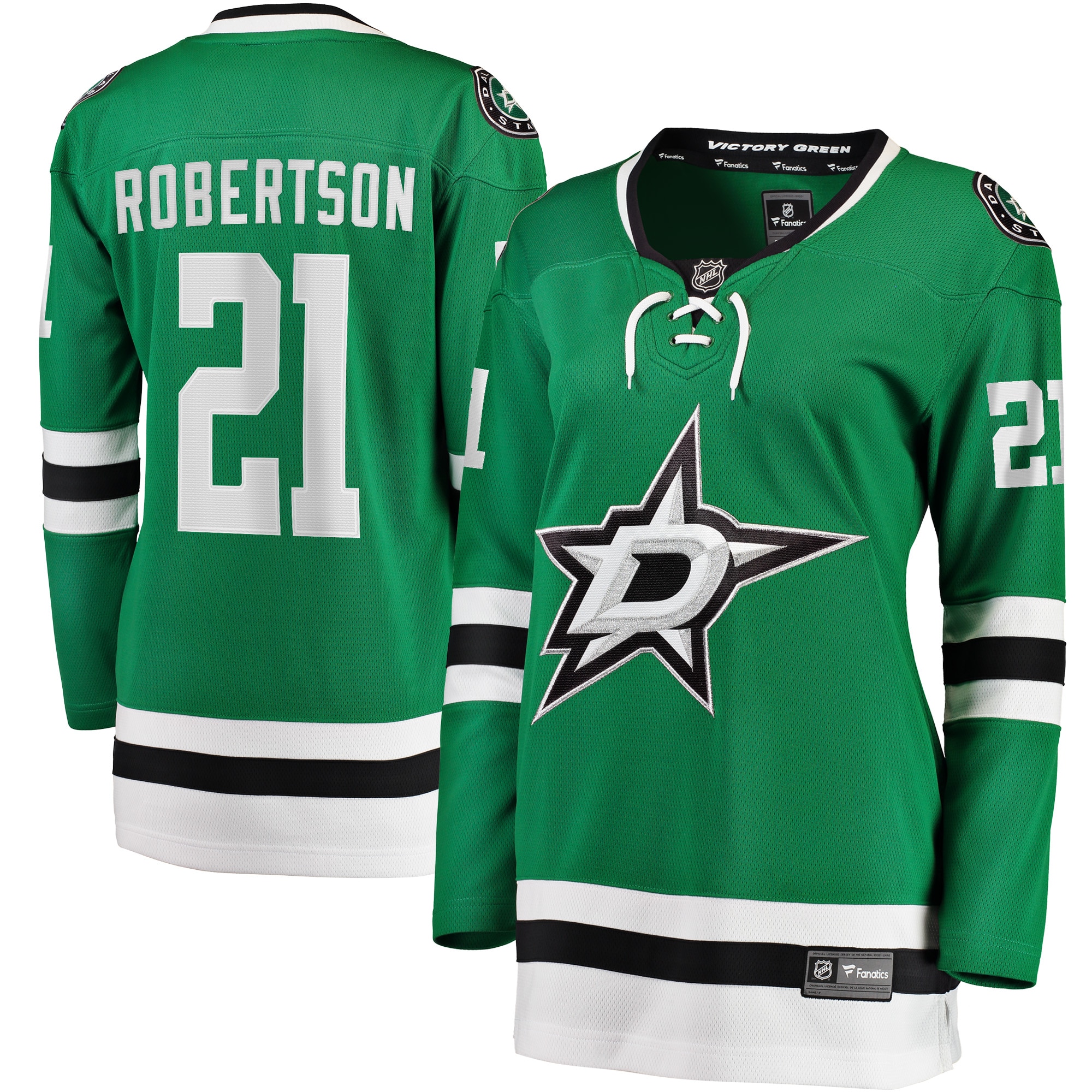 Women's Dallas Stars Jason Robertson Kelly Green Home Breakaway Jersey