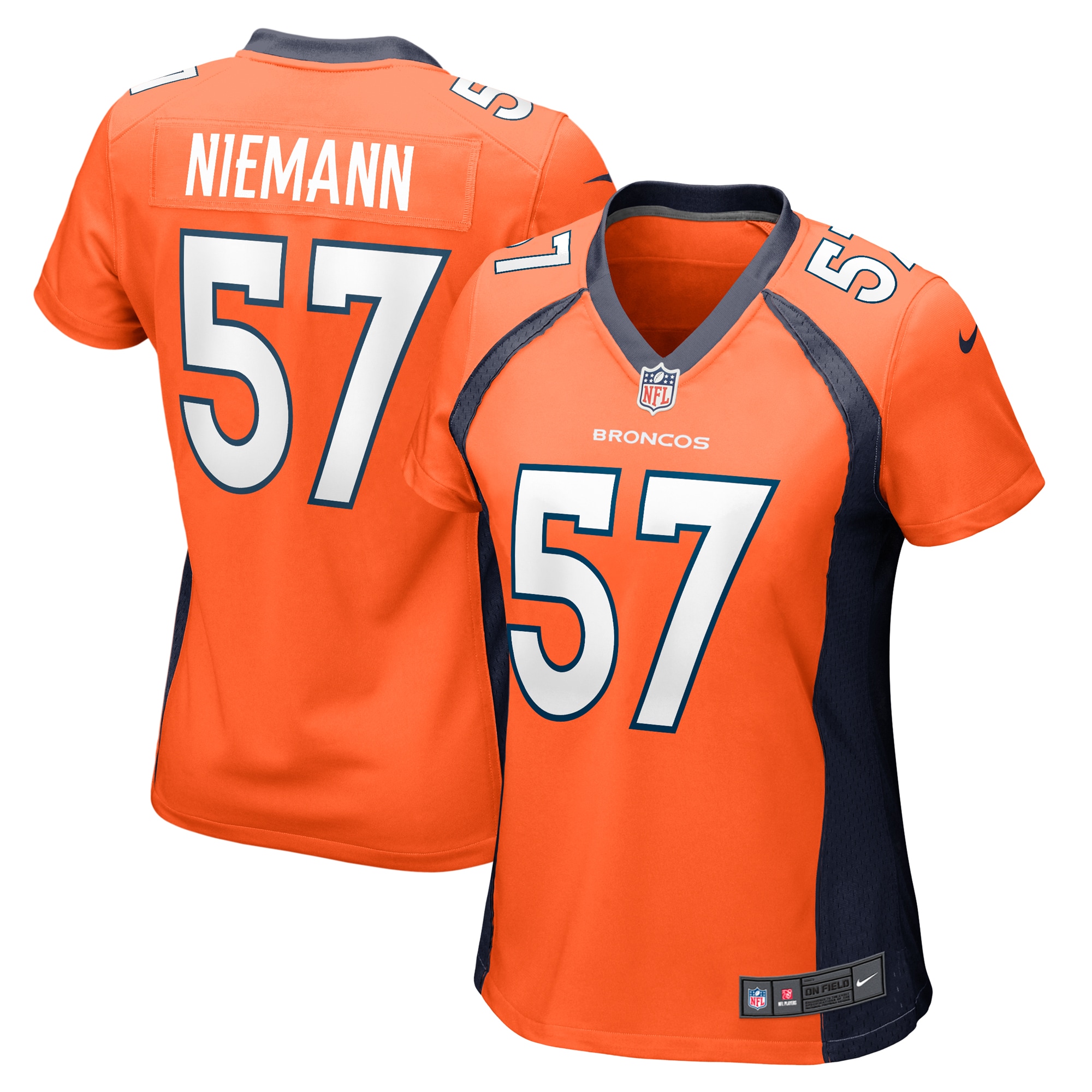 Women's Denver Broncos Ben Niemann Orange Team Game Jersey Js1849