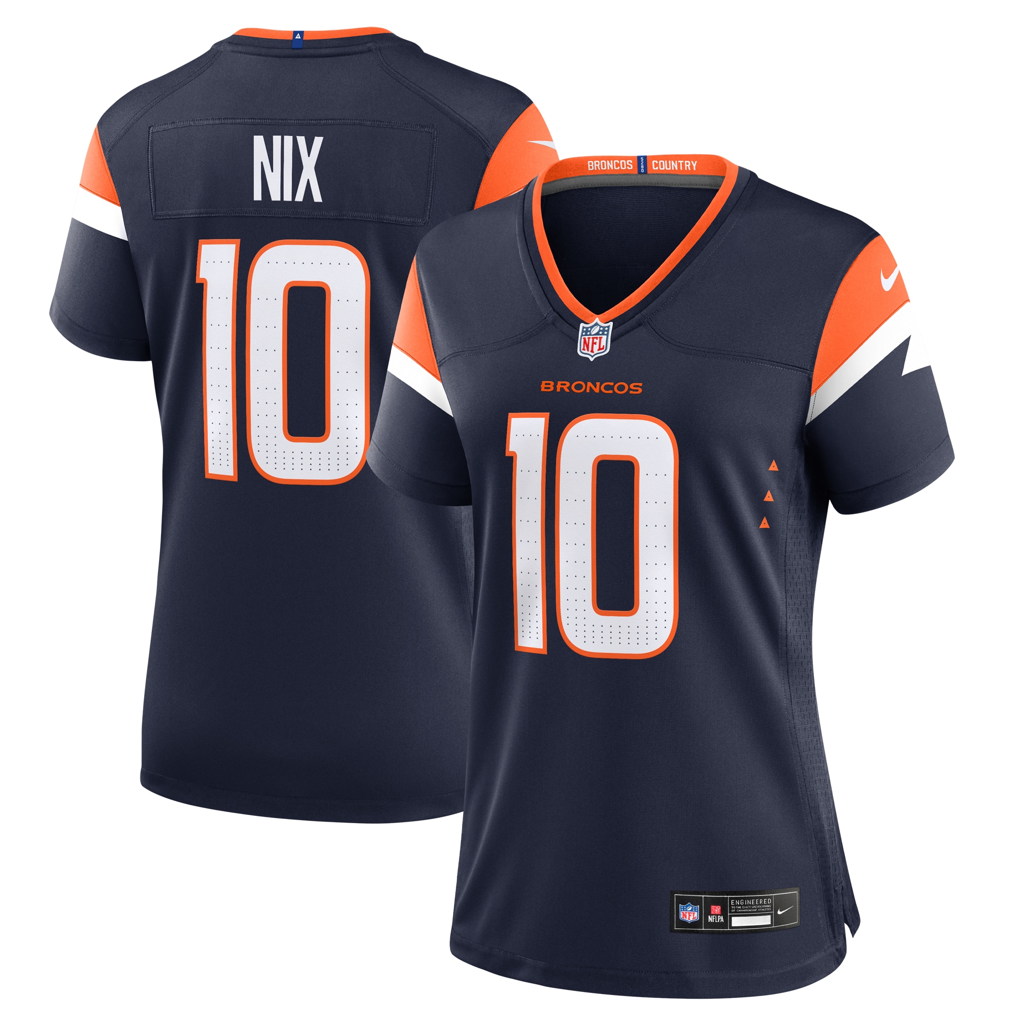 Women's Denver Broncos Bo Nix Navy Alternate Game Jersey Js9403