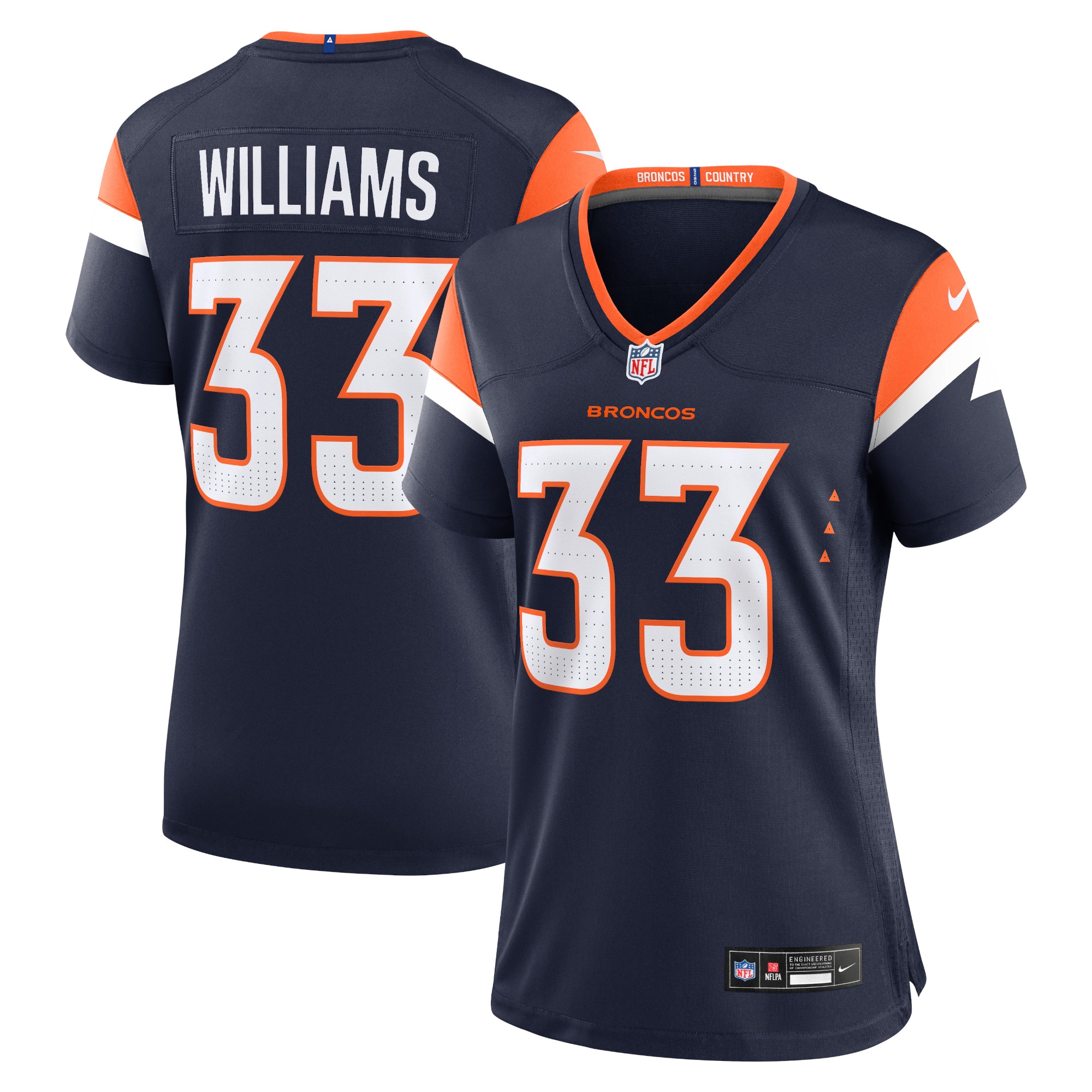 Women's Denver Broncos Javonte Williams Navy Mile High Collection Alternate Game Jersey Js1780