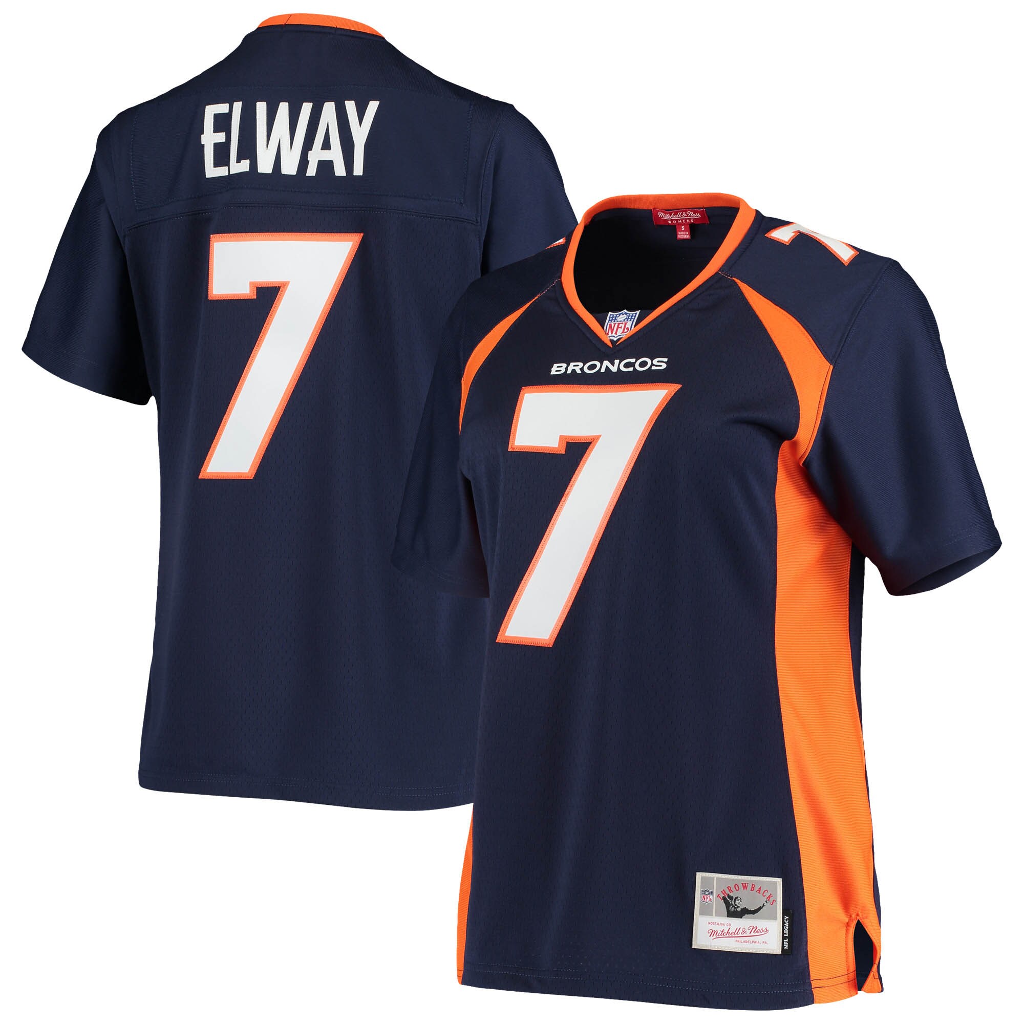 Women's Denver Broncos John Elway Mitchell & Ness Navy Legacy Team Jersey Js2449