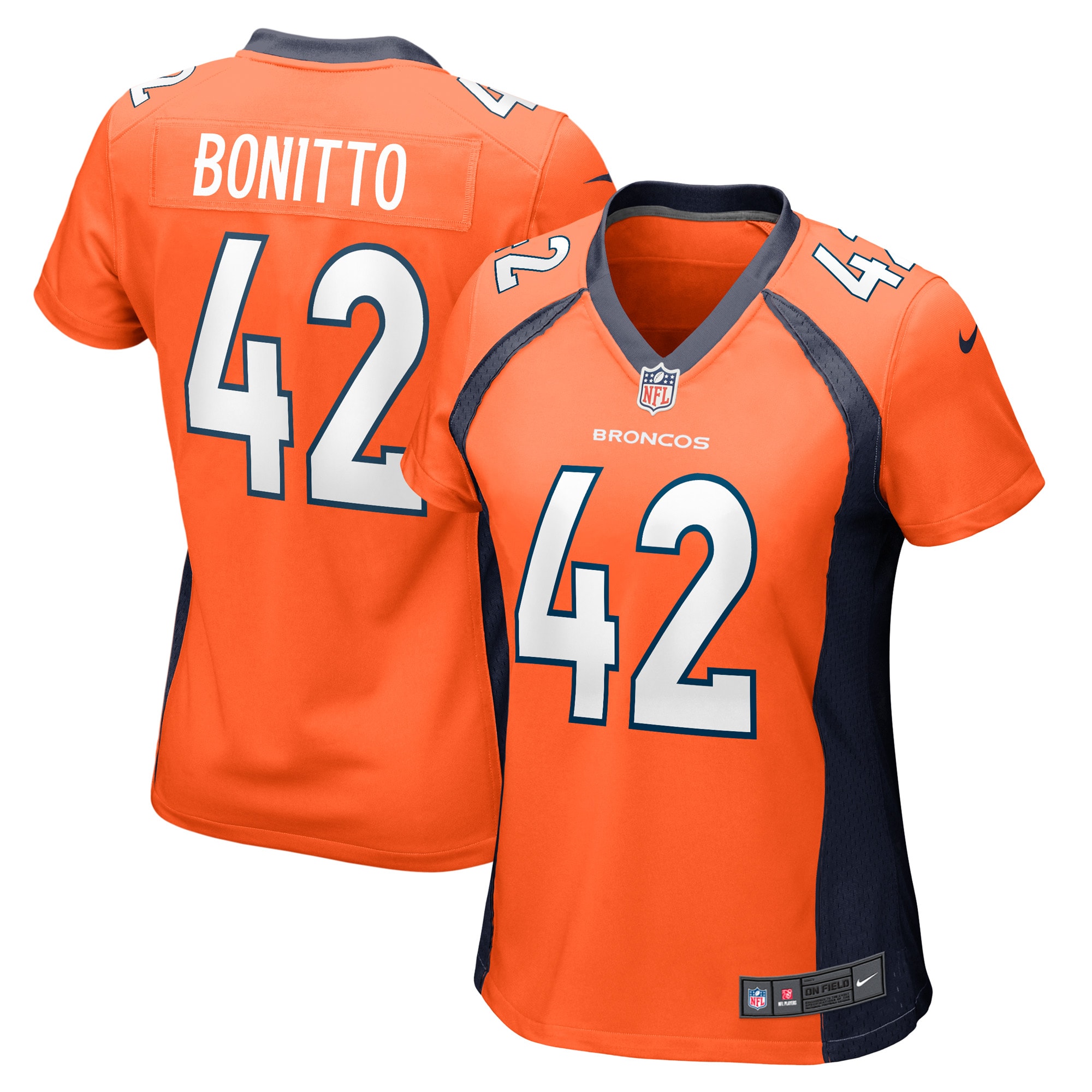 Women's Denver Broncos Nik Bonitto Orange Game Player Jersey Js1509