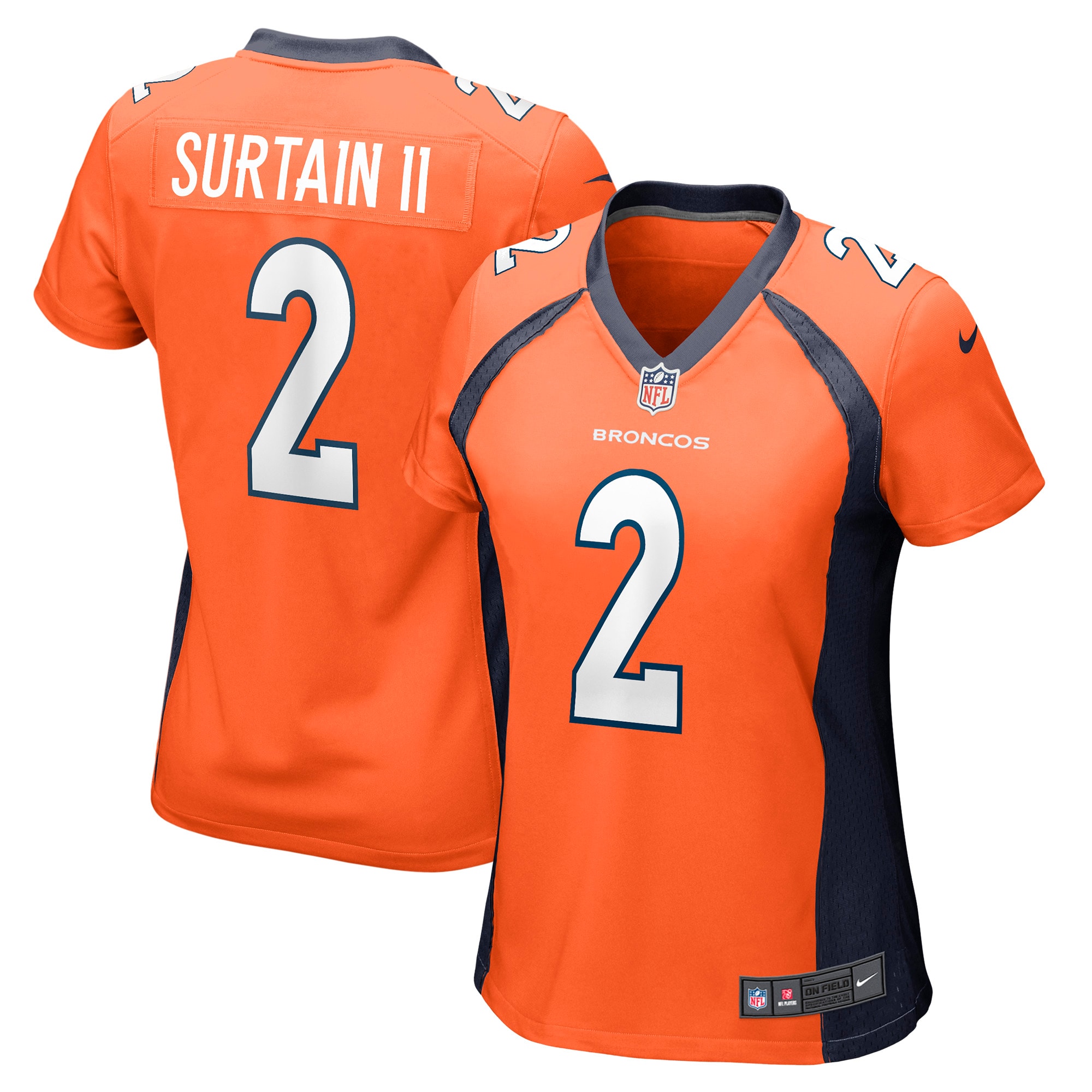 Women's Denver Broncos Patrick Surtain Ii Orange Game Jersey Js2022