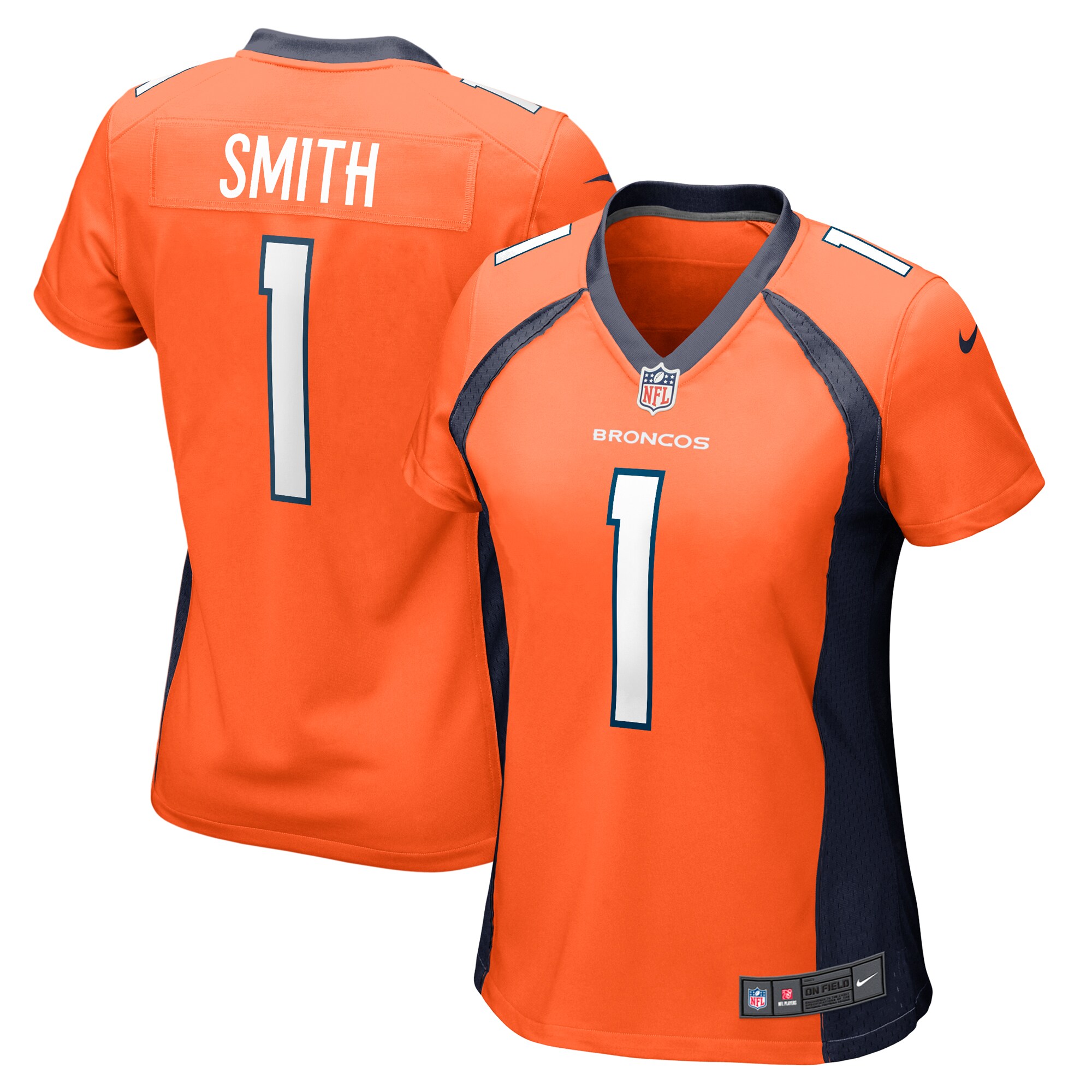 Women's Denver Broncos Tremon Smith Orange Game Jersey Js8680