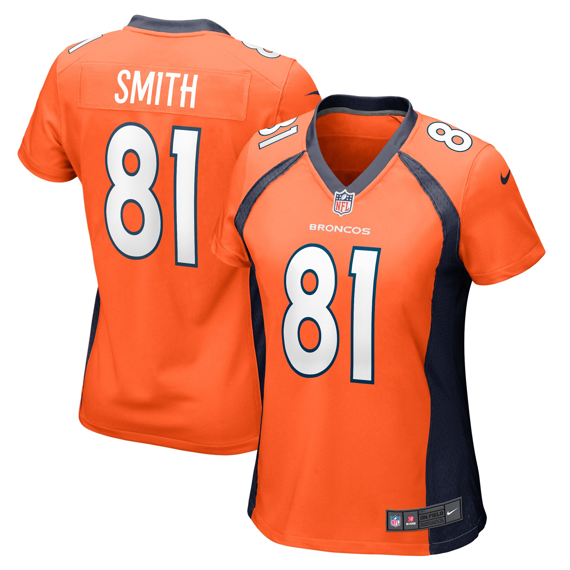 Women's Denver Broncos Tre'quan Smith Orange Game Jersey Js2324