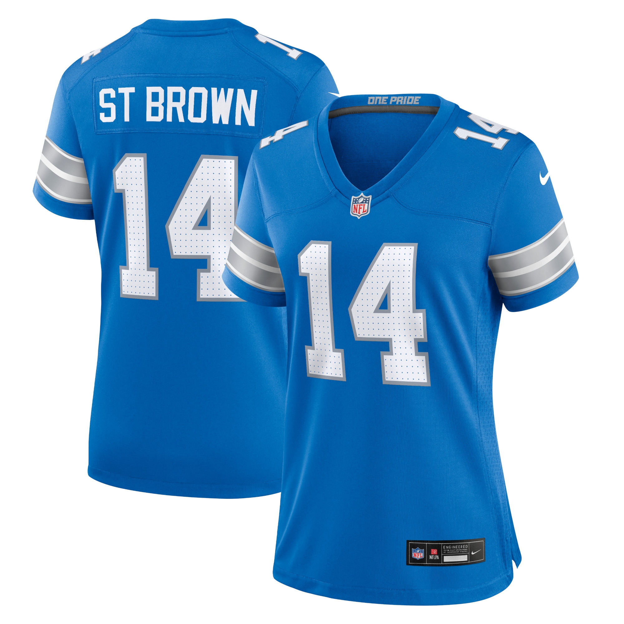 Women's Detroit Lions Amon-ra St. Brown Blue Team Game Jersey Js2925