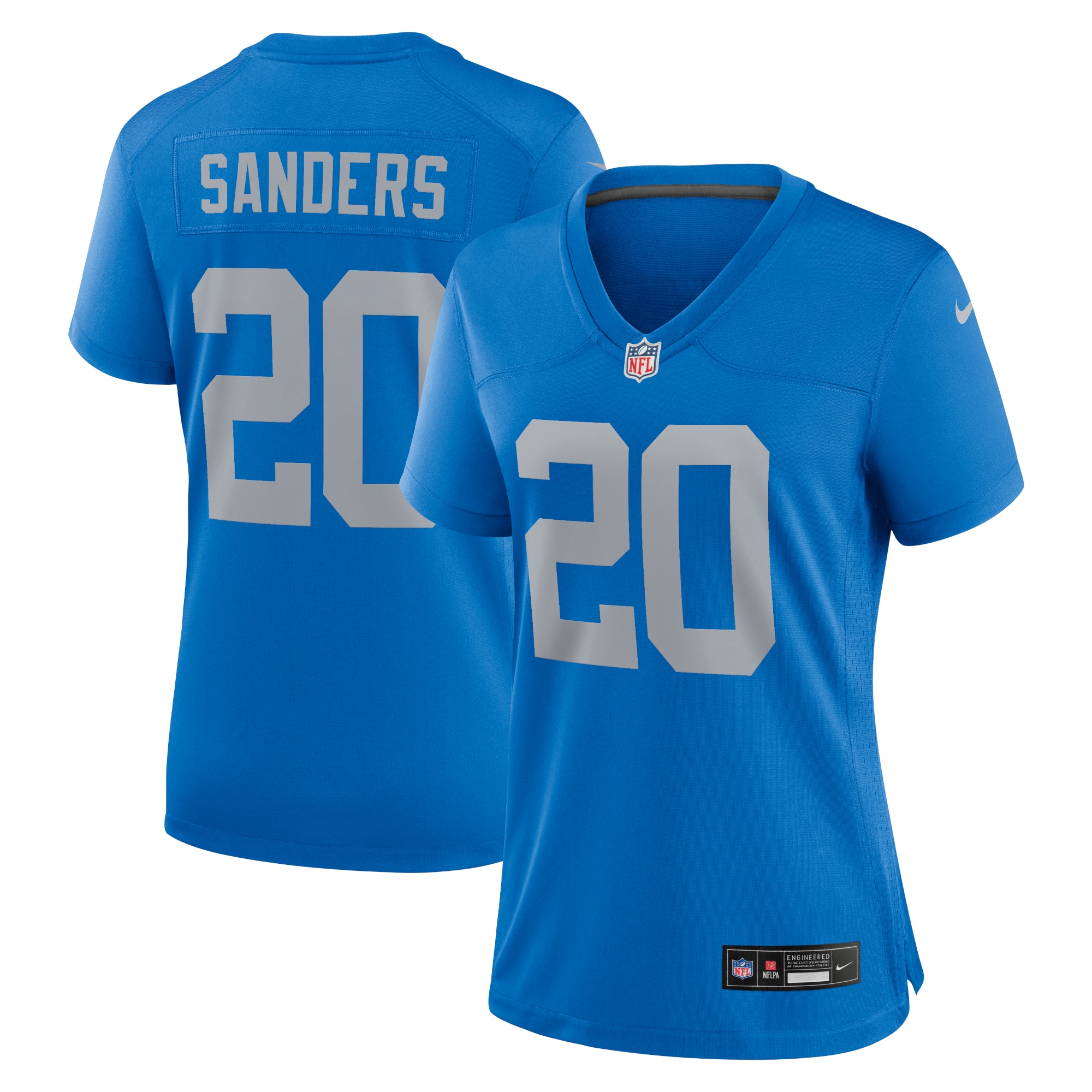 Women's Detroit Lions Barry Sanders Blue Alternate Game Jersey Js5753