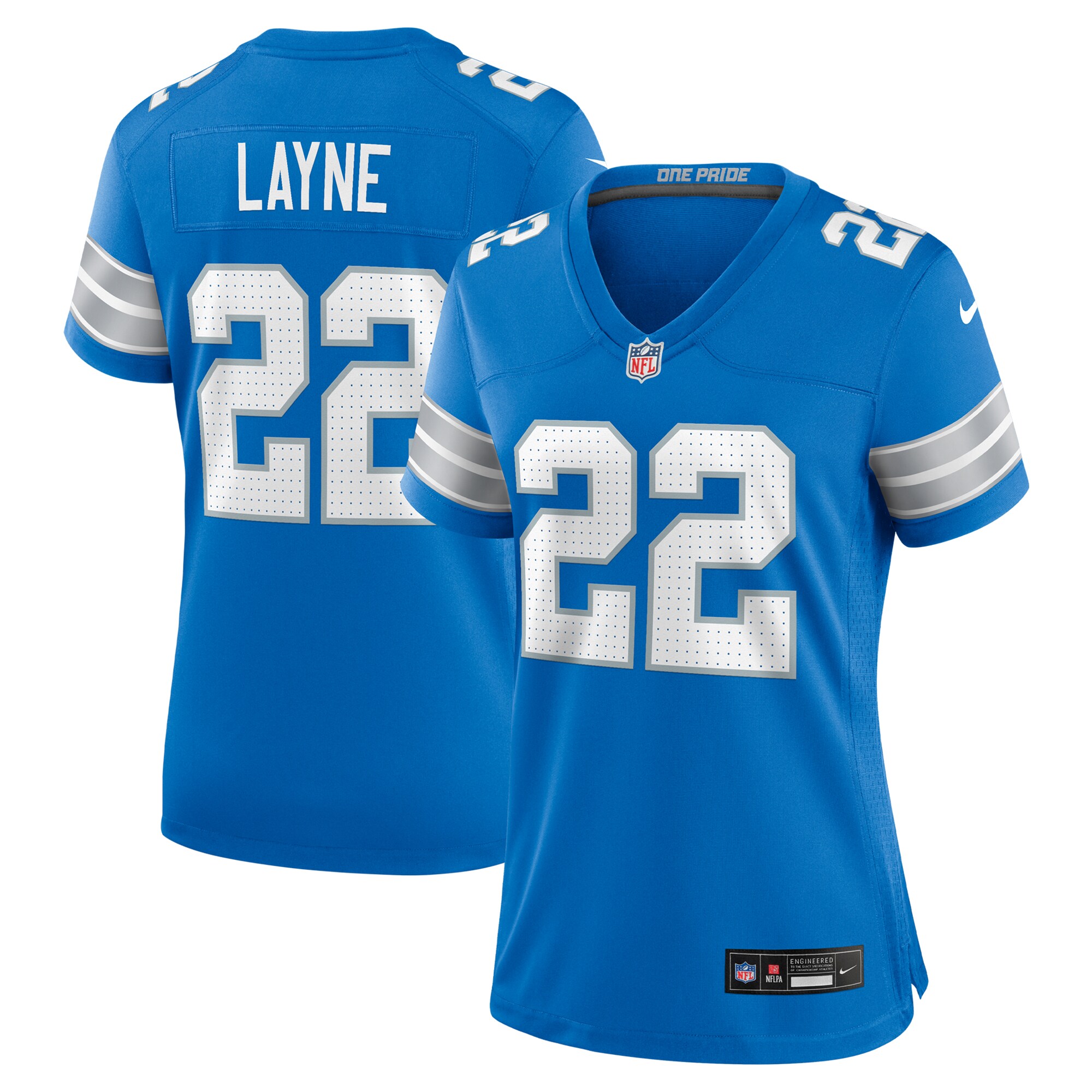Women's Detroit Lions Bobby Layne Blue Retired Player Game Jersey Js4510