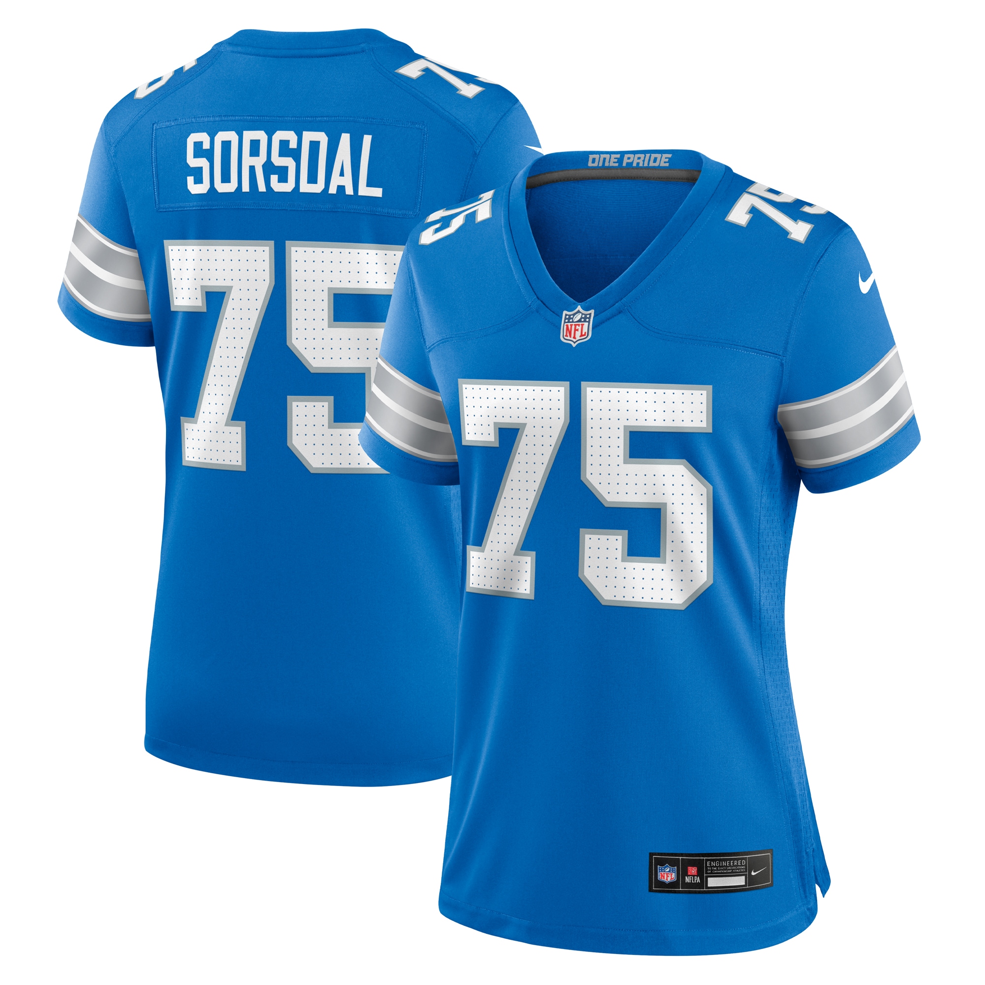 Women's Detroit Lions Colby Sorsdal Blue Team Game Jersey Js7045