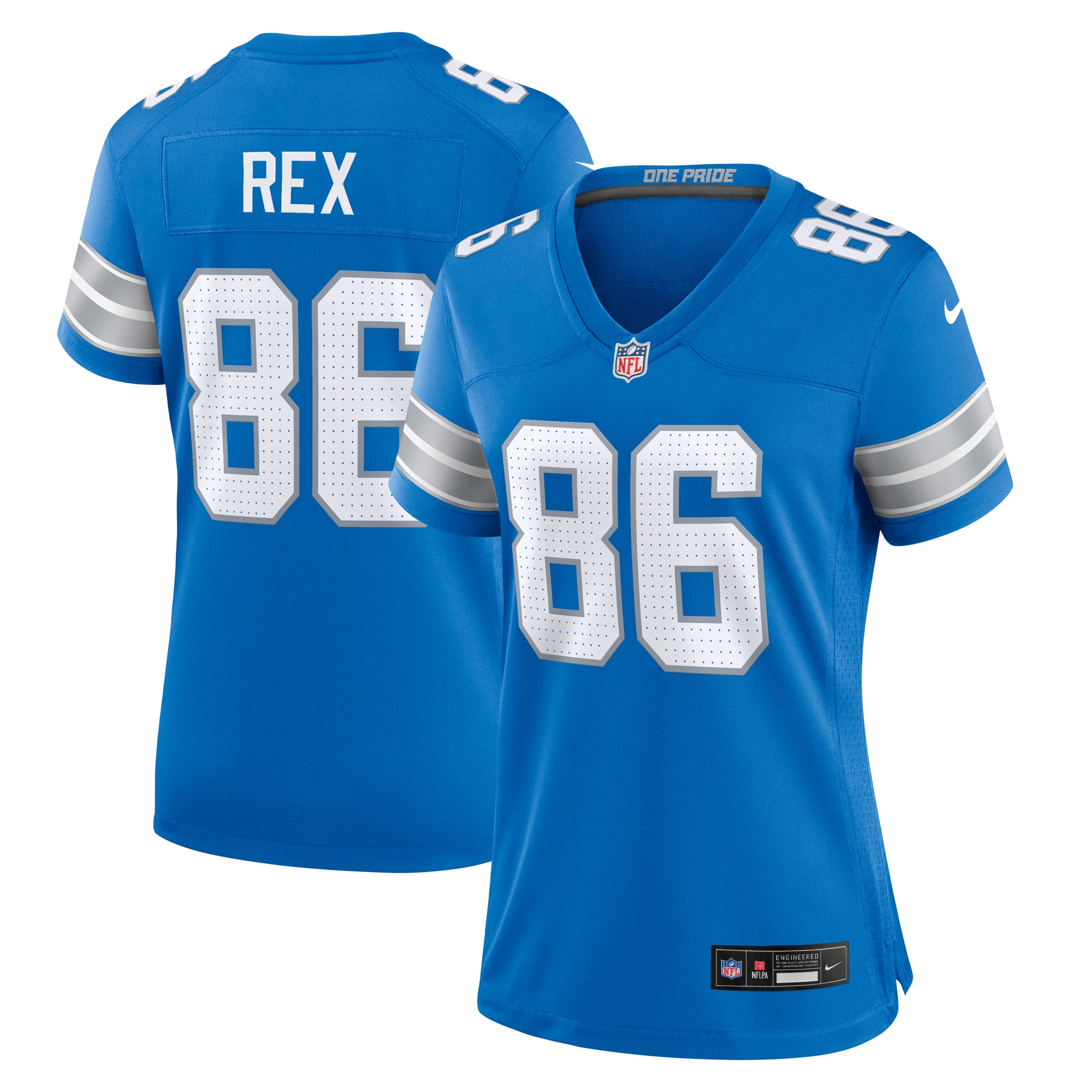 Women's Detroit Lions Isaac Rex Blue Game Jersey Js4446