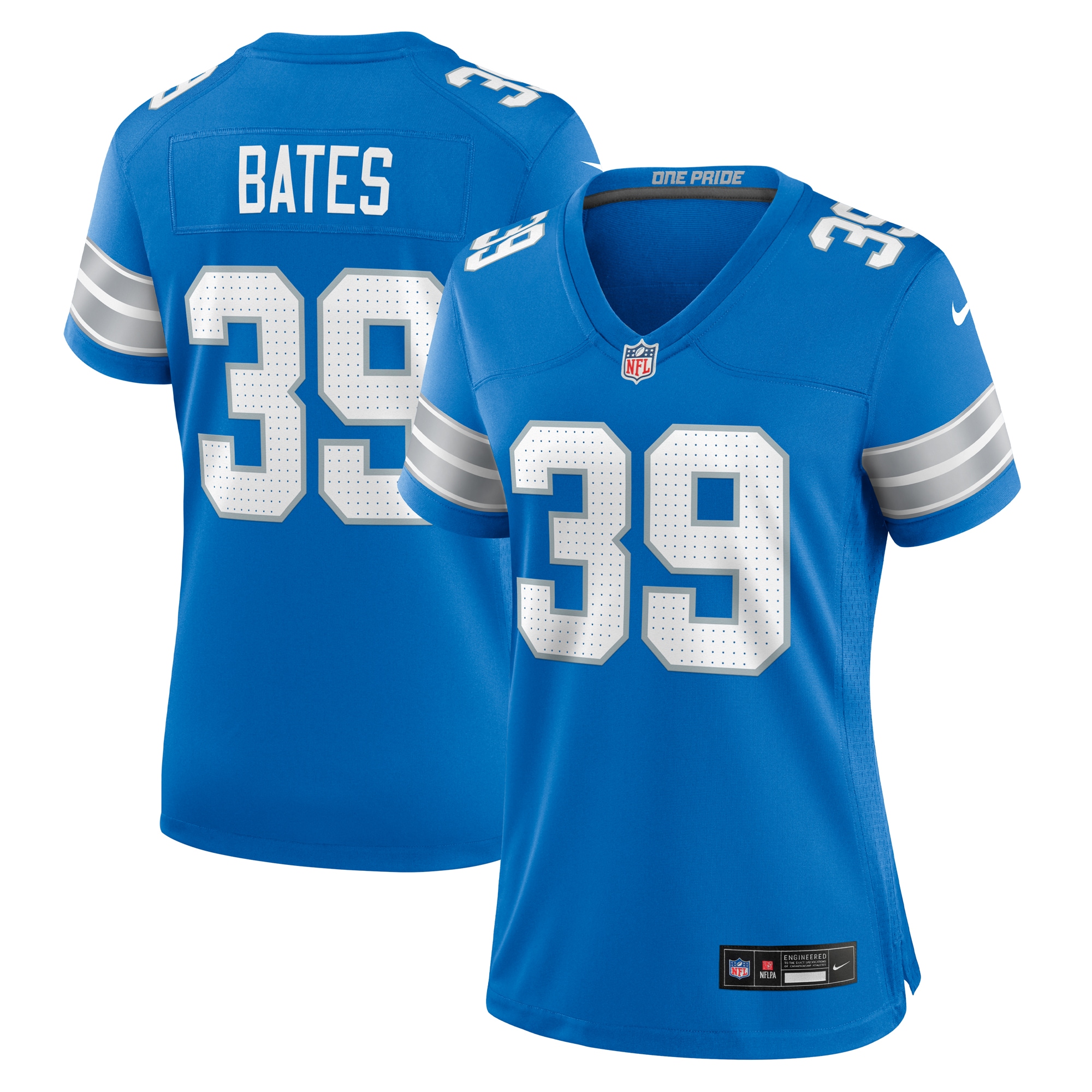 Women's Detroit Lions Jake Bates Blue Team Game Jersey Js4877