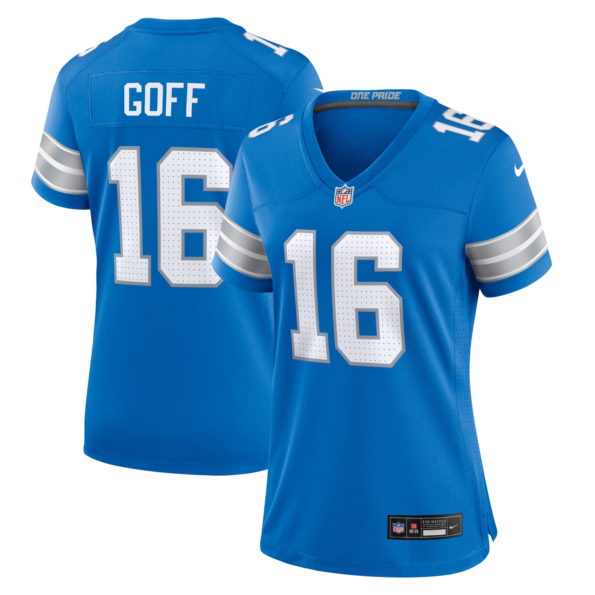 Women's Detroit Lions Jared Goff Blue Game Jersey Js7711