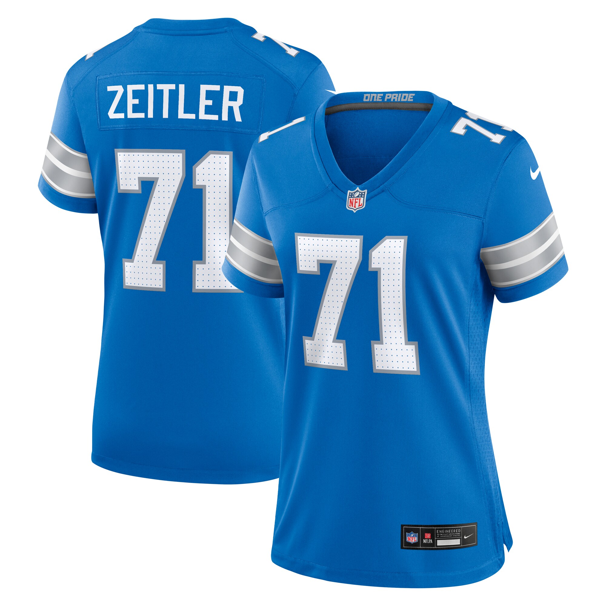 Women's Detroit Lions Kevin Zeitler Blue Game Jersey Js9669