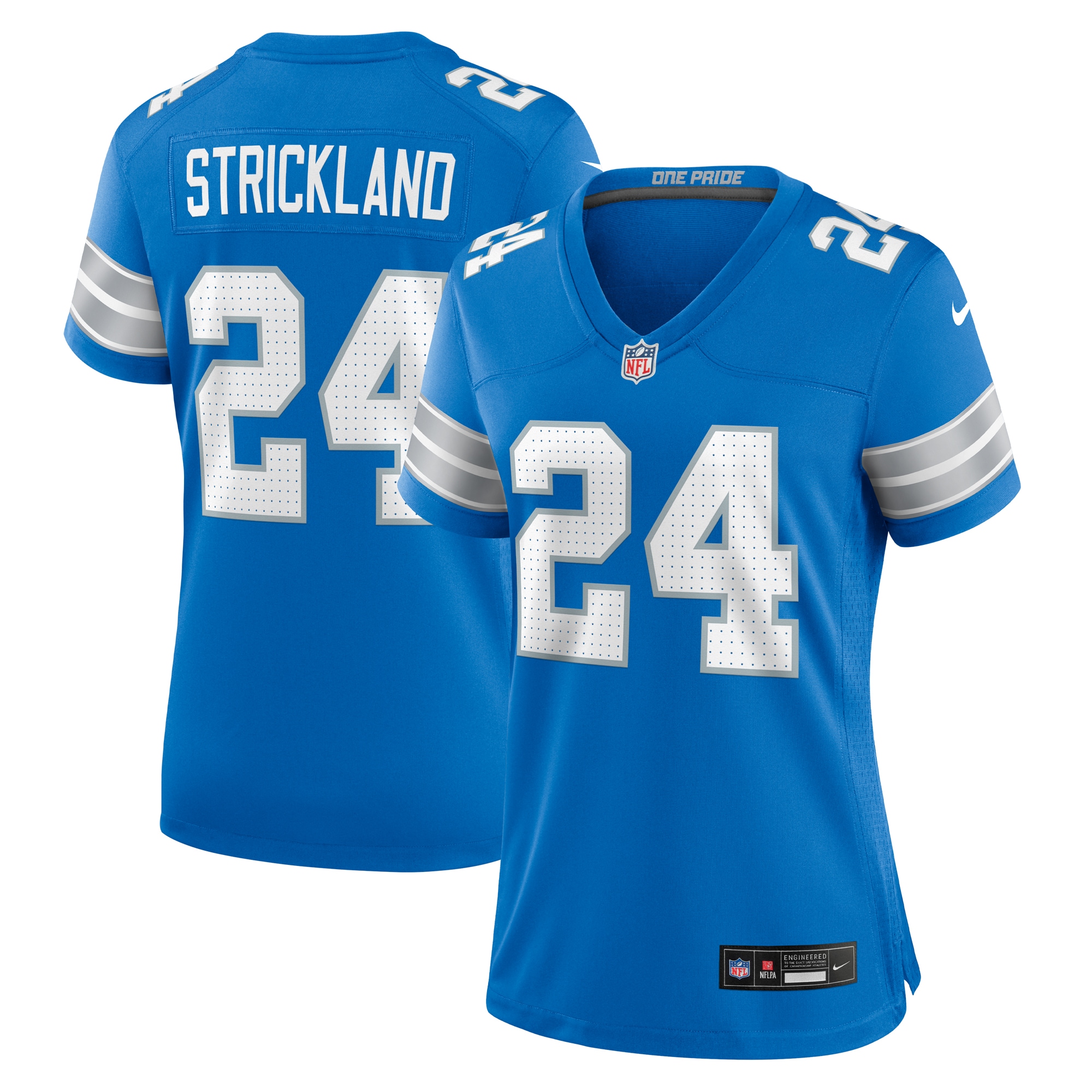 Women's Detroit Lions Loren Strickland Blue Team Game Jersey Js7758