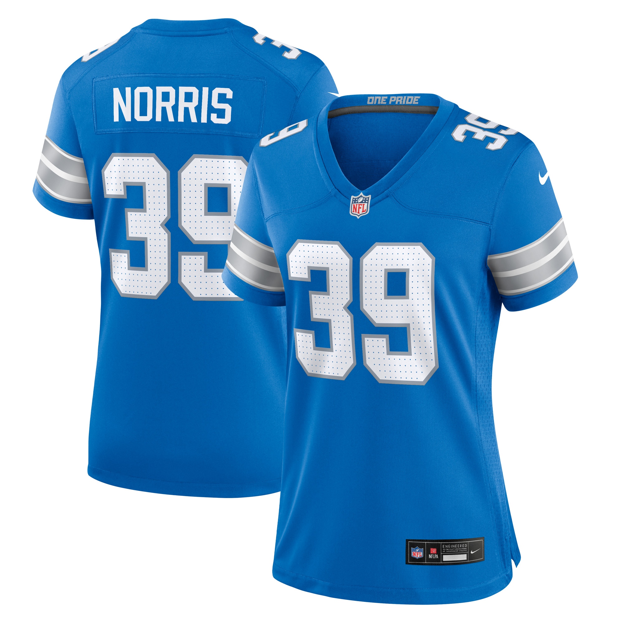 Women's Detroit Lions Morice Norris Blue Game Jersey Js6629