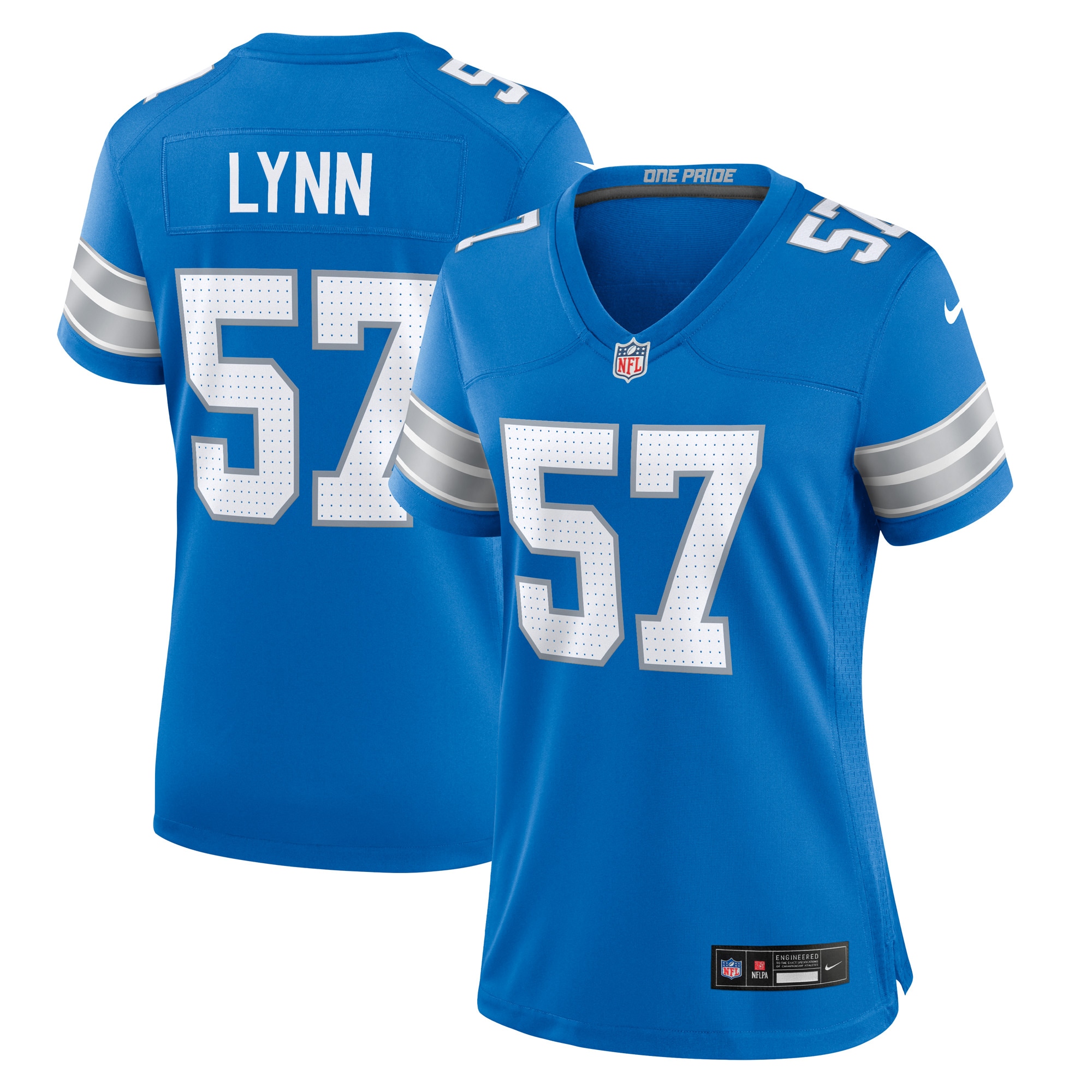 Women's Detroit Lions Nate Lynn Blue Game Jersey Js6932