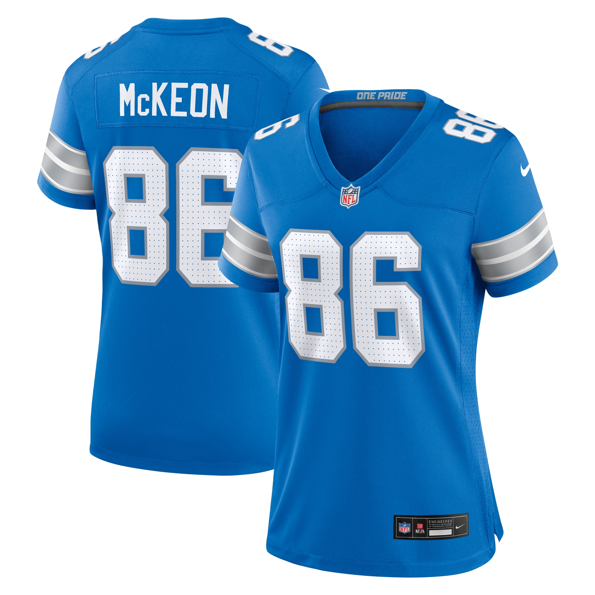 Women's Detroit Lions Sean Mckeon Blue Game Jersey Js7140