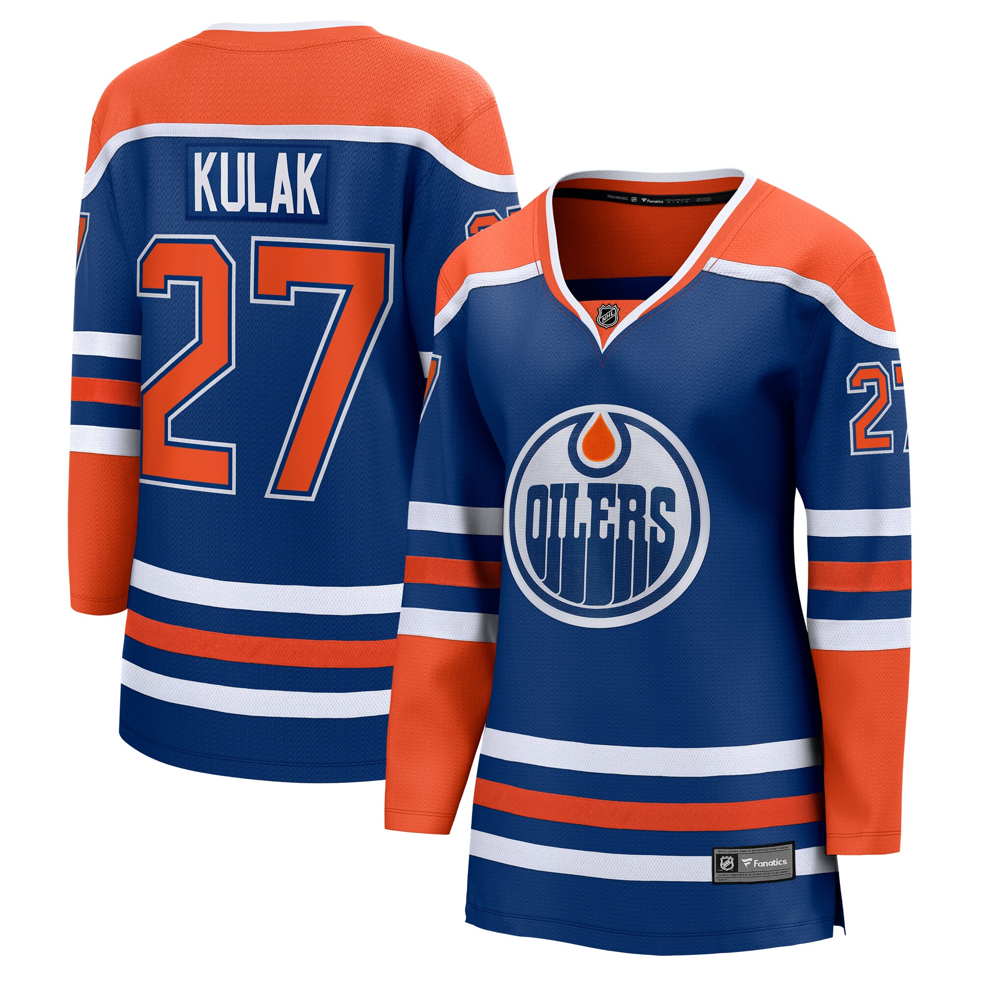 Women's Edmonton Oilers Brett Kulak Royal Home Breakaway Player Jersey