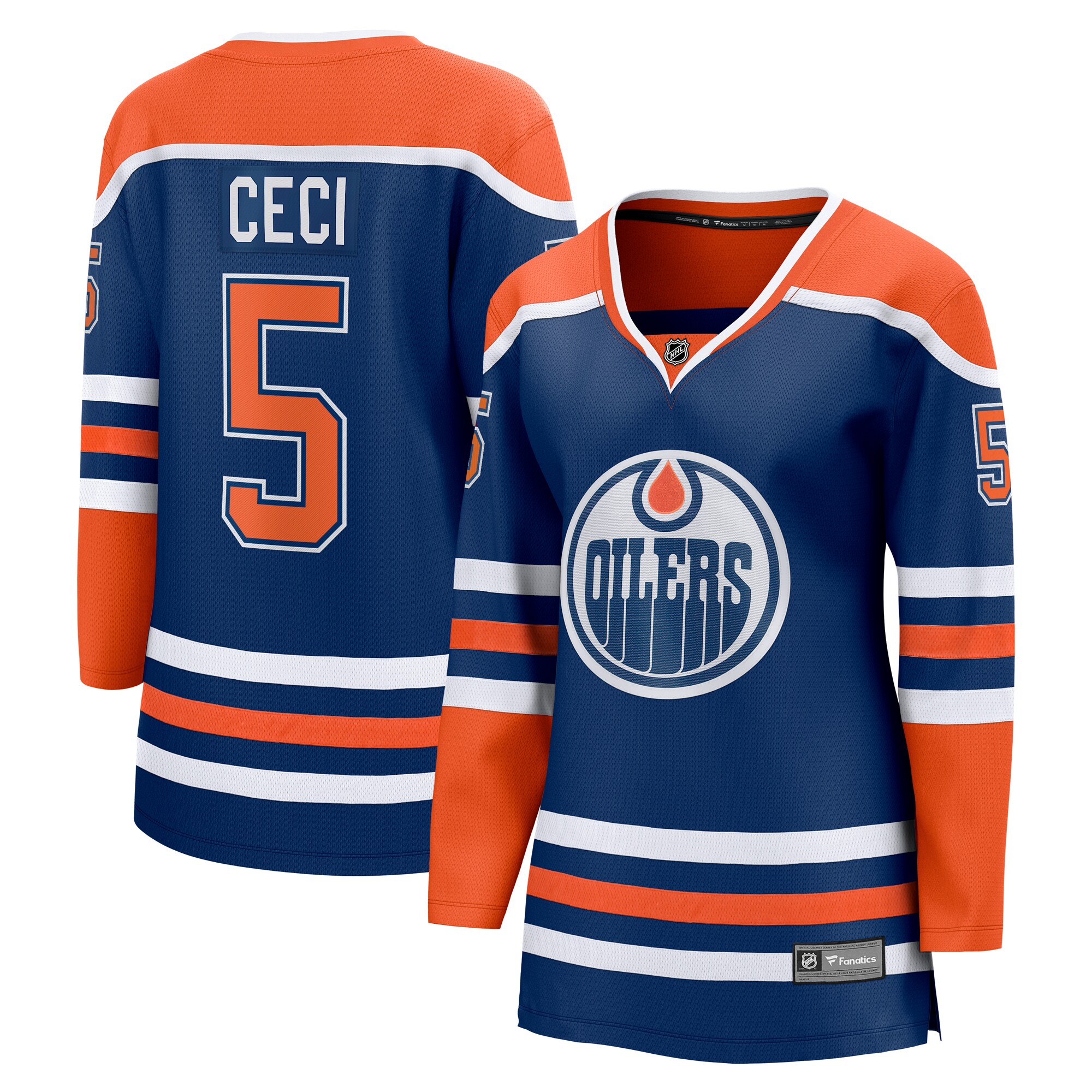 Women's Edmonton Oilers Cody Ceci Royal Home Breakaway Player Jersey