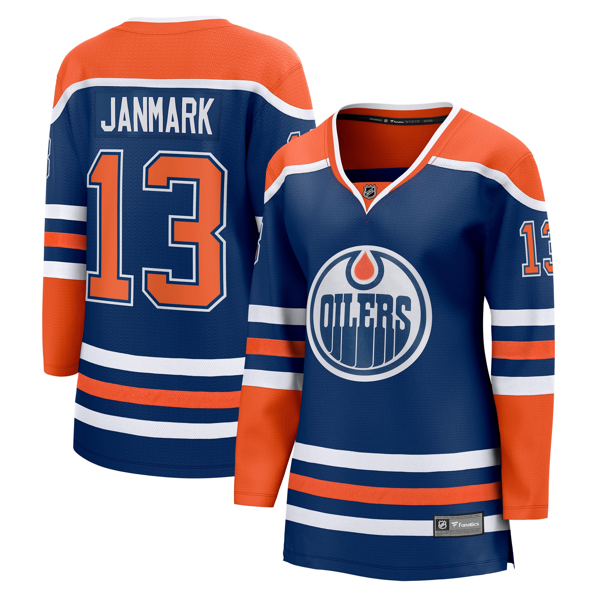Women's Edmonton Oilers Mattias Janmark Royal Home Breakaway Player Jersey