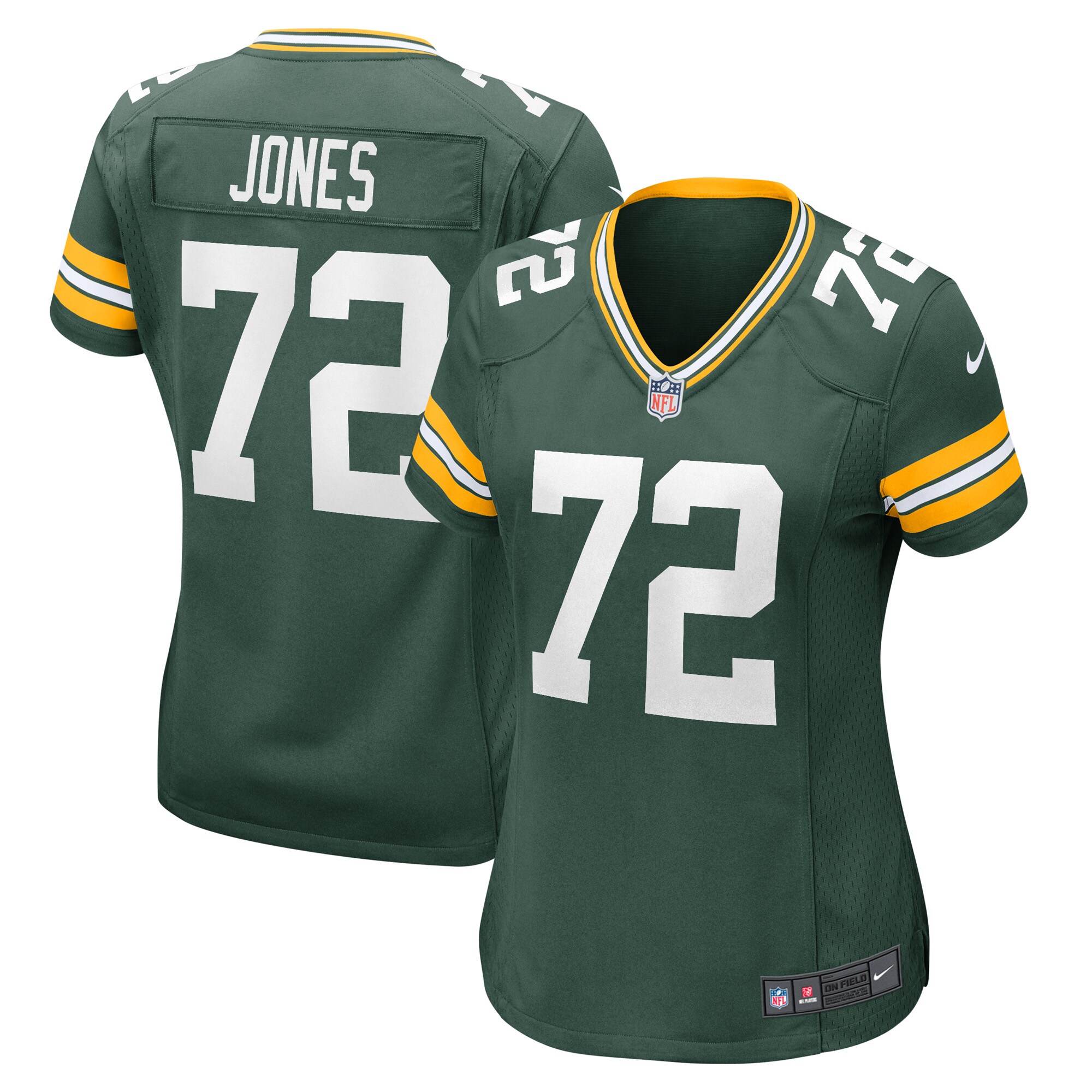 Women's Green Bay Packers Caleb Jones Green Game Player Jersey Js9020