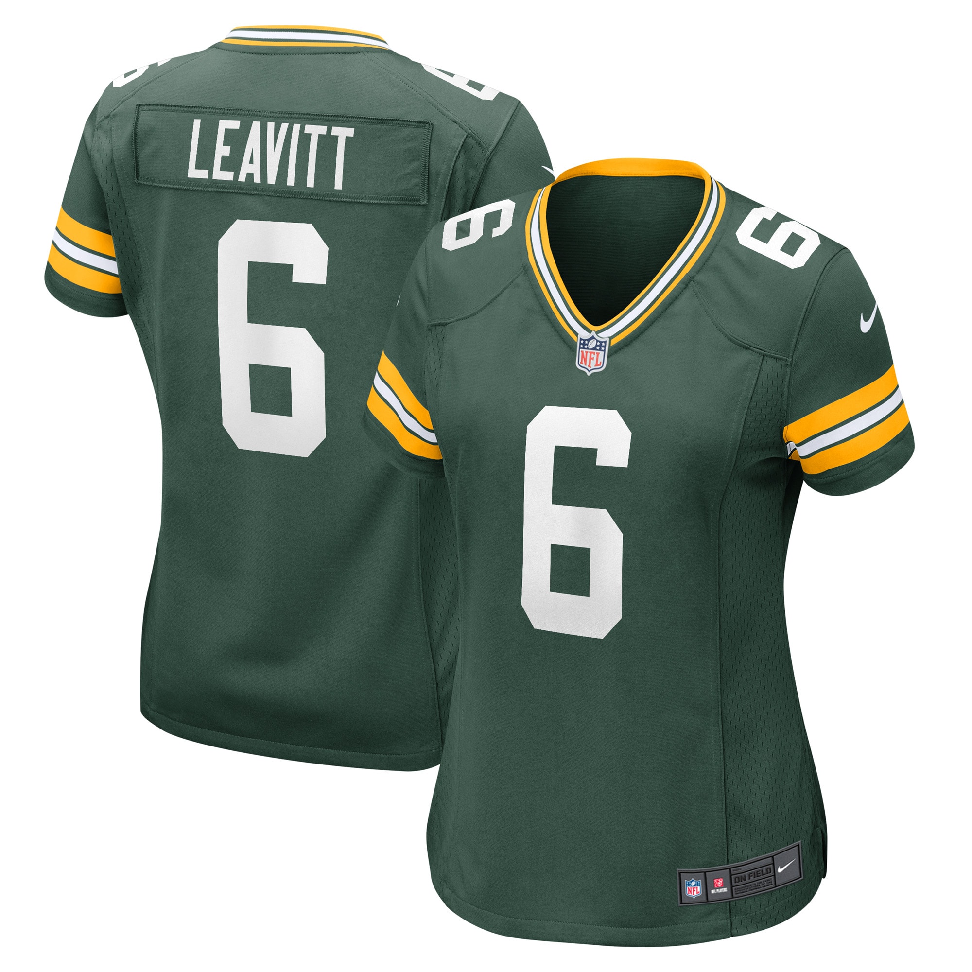 Women's Green Bay Packers Dallin Leavitt Green Game Player Jersey Js9715