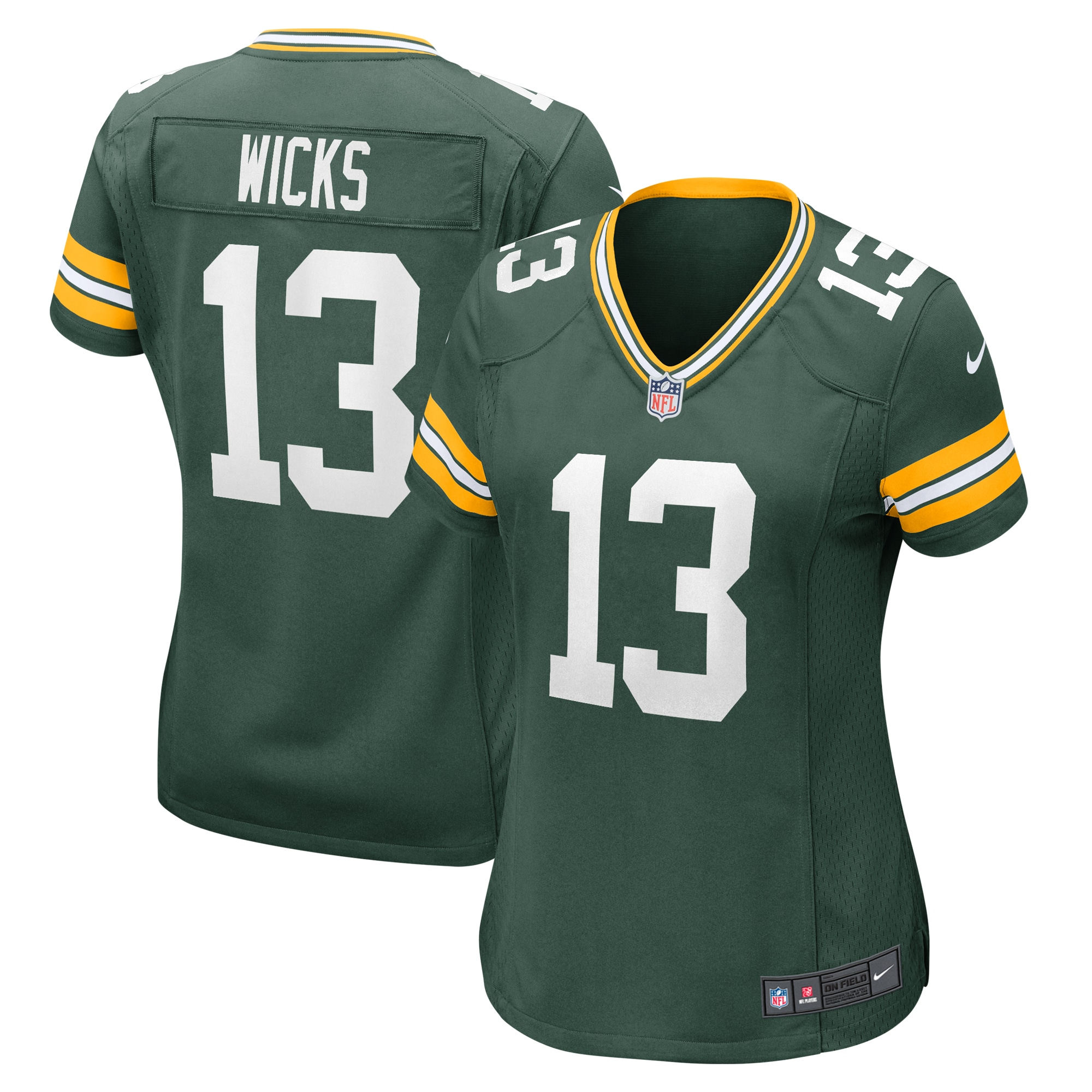 Women's Green Bay Packers Dontayvion Wicks Green Game Jersey Js4027