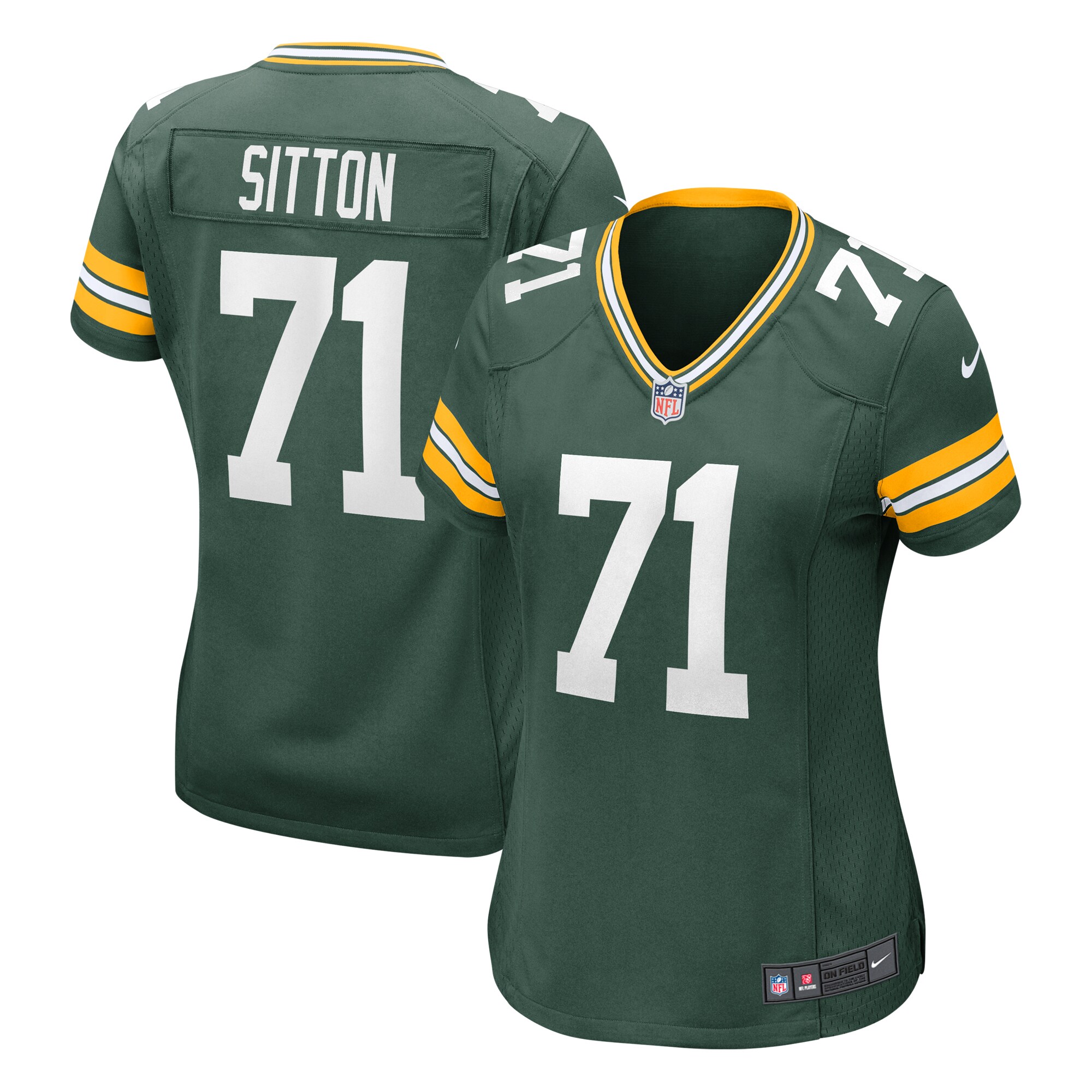 Women's Green Bay Packers Josh Sitton Green Retired Game Jersey Js8711
