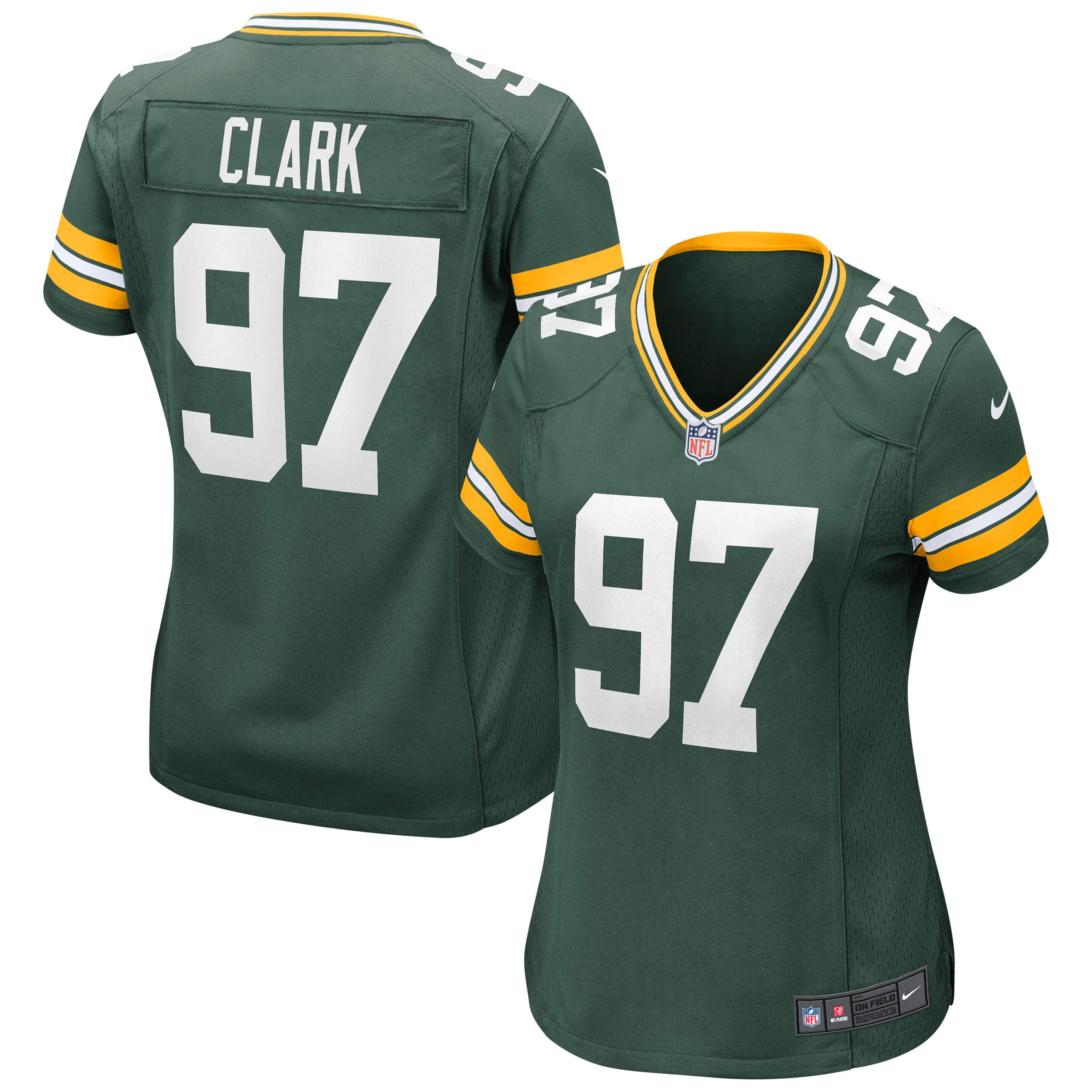 Women's Green Bay Packers Kenny Clark Green Game Jersey Js8262