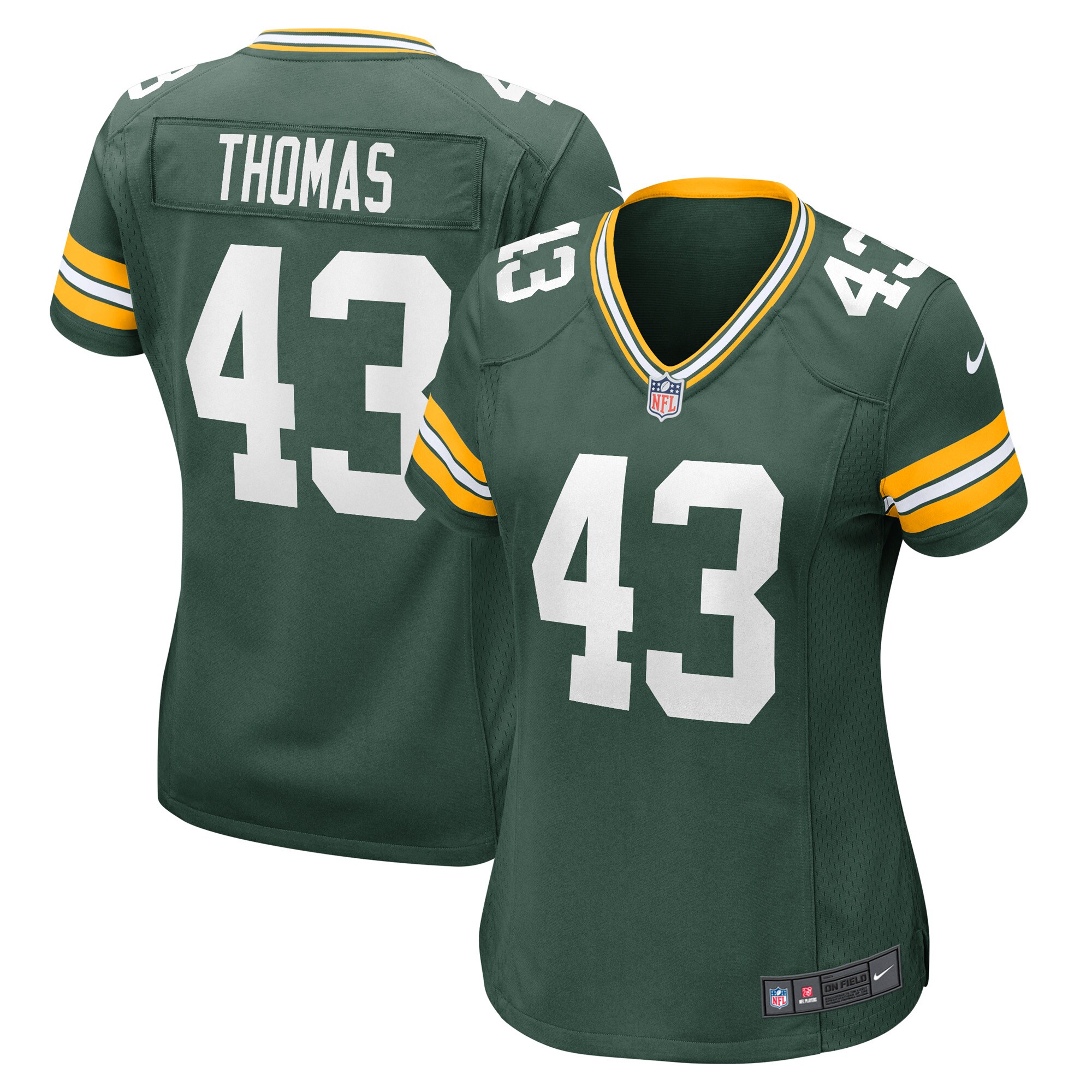 Women's Green Bay Packers Kiondre Thomas Green Game Player Jersey Js3179