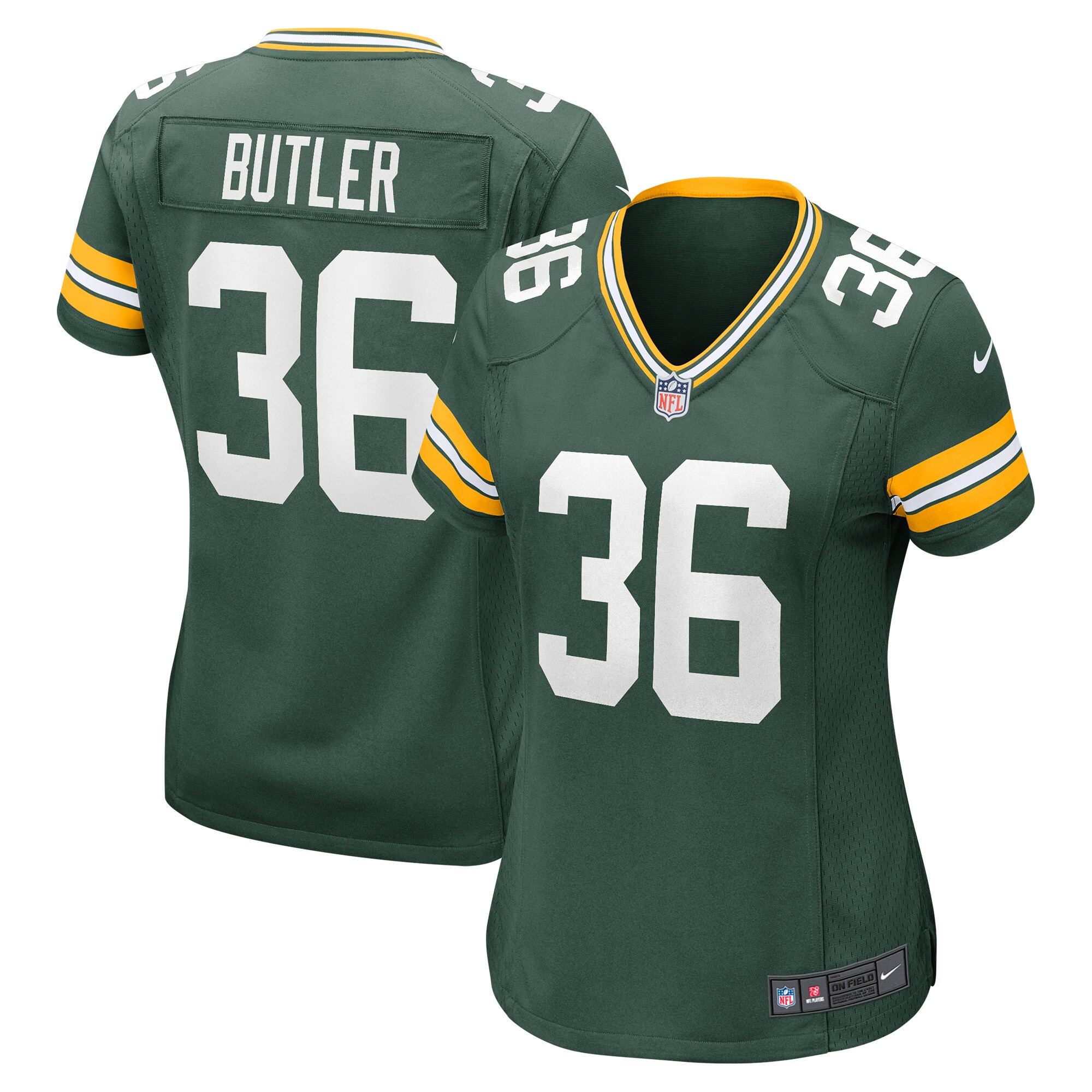 Women's Green Bay Packers Leroy Butler Green Retired Player Game Jersey Js7781