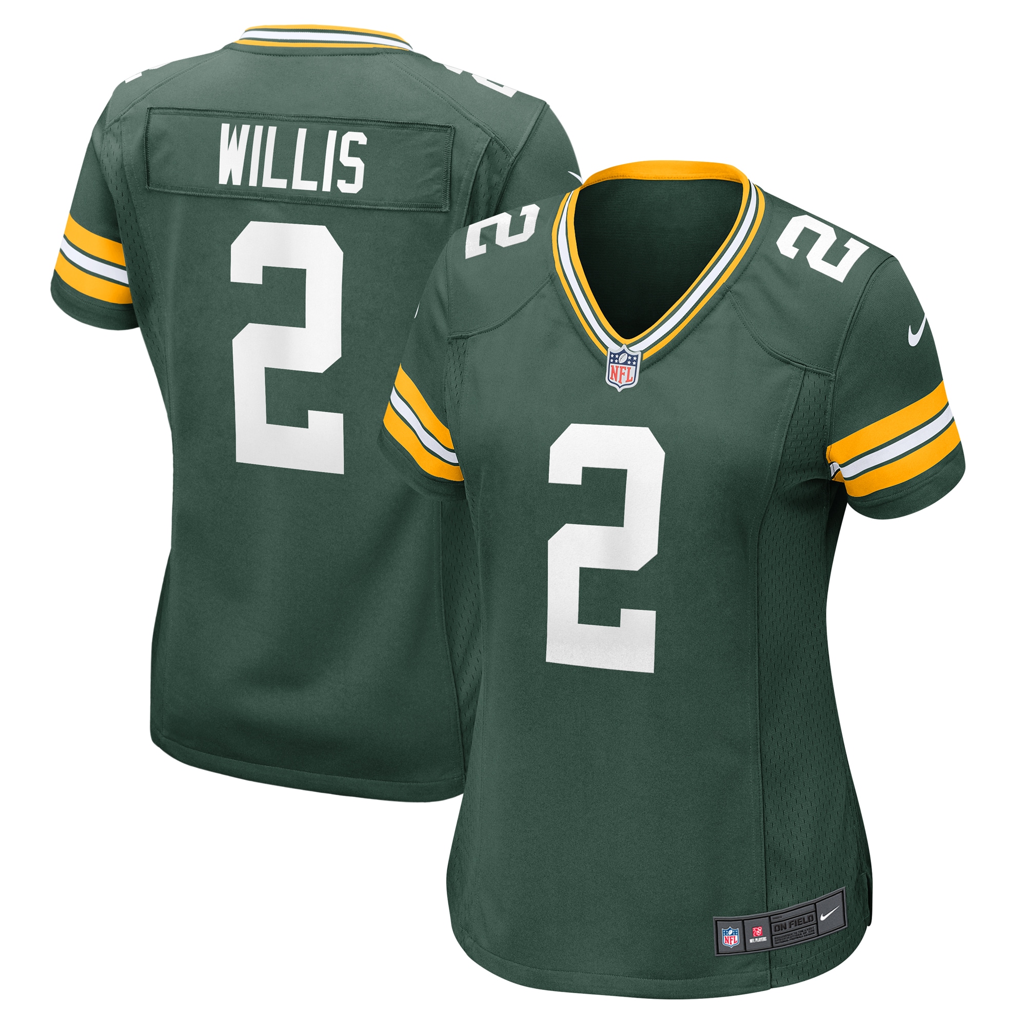 Women's Green Bay Packers Malik Willis Green Game Jersey Js1358