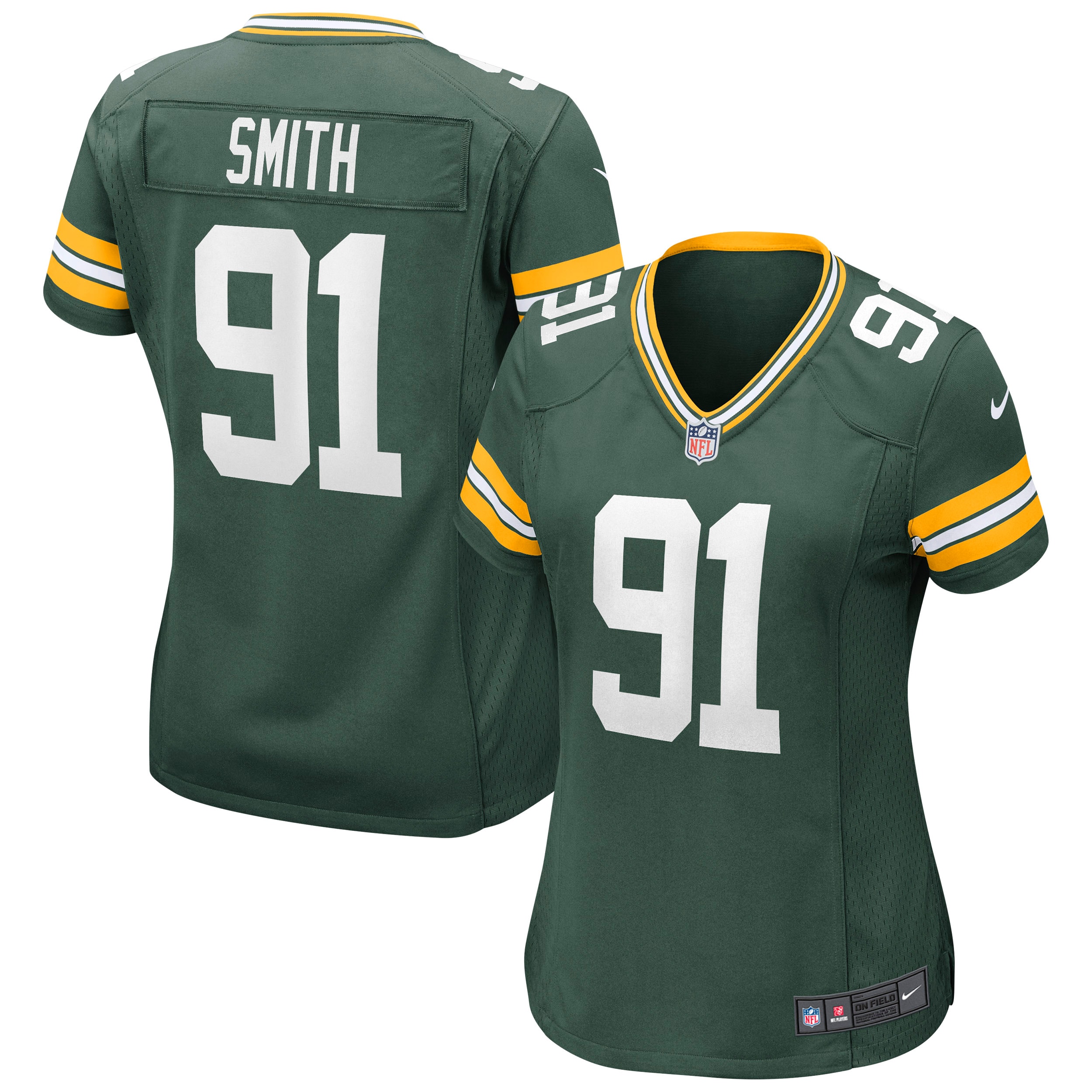Women's Green Bay Packers Preston Smith Green Game Jersey Js8235
