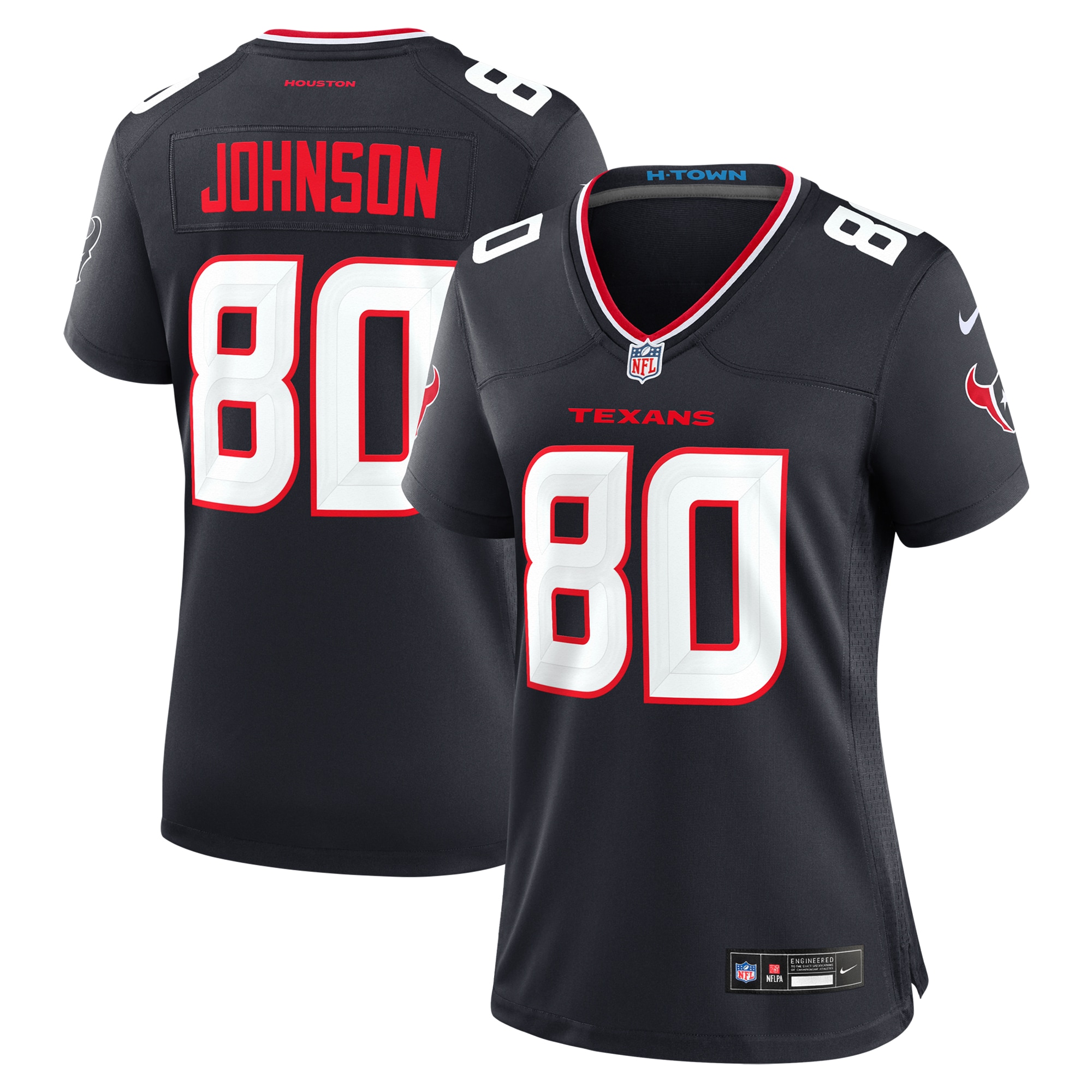 Women's Houston Texans Andre Johnson Navy Team Retired Player Game Jersey Js5353