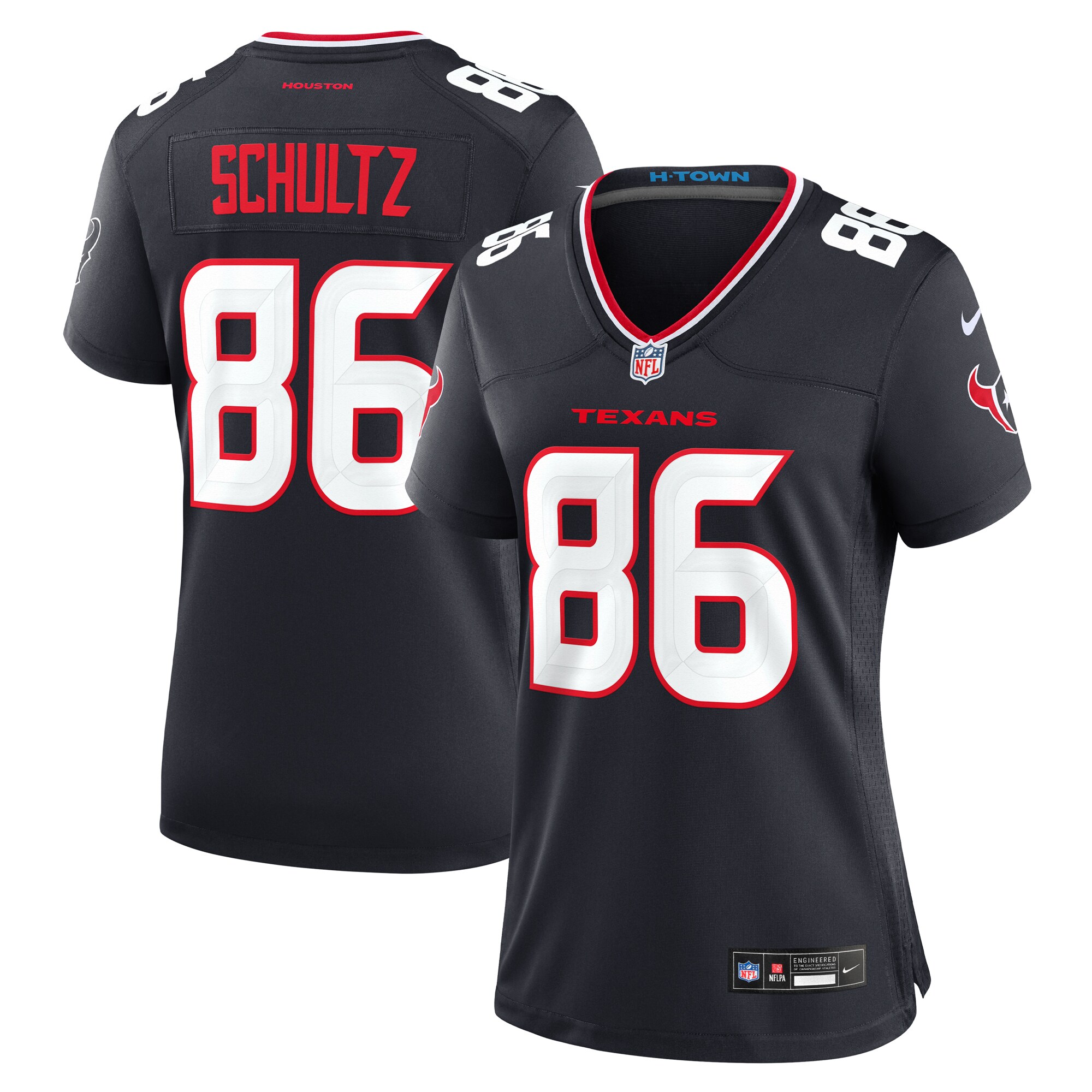 Women's Houston Texans Dalton Schultz Navy Team Game Jersey Js5811