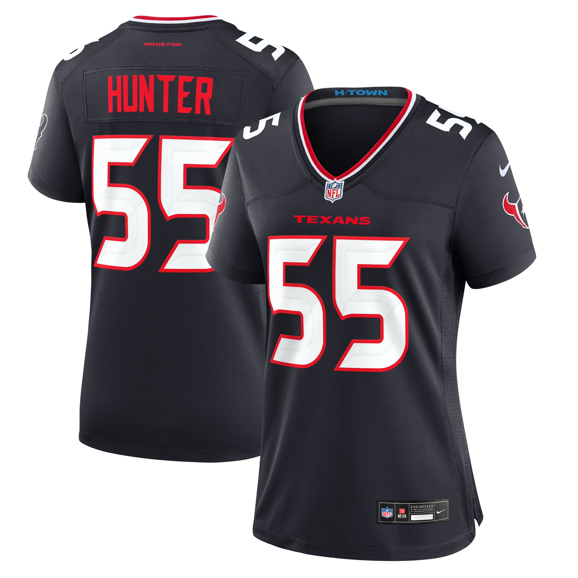 Women's Houston Texans Danielle Hunter Navy Team Game Jersey Js8828