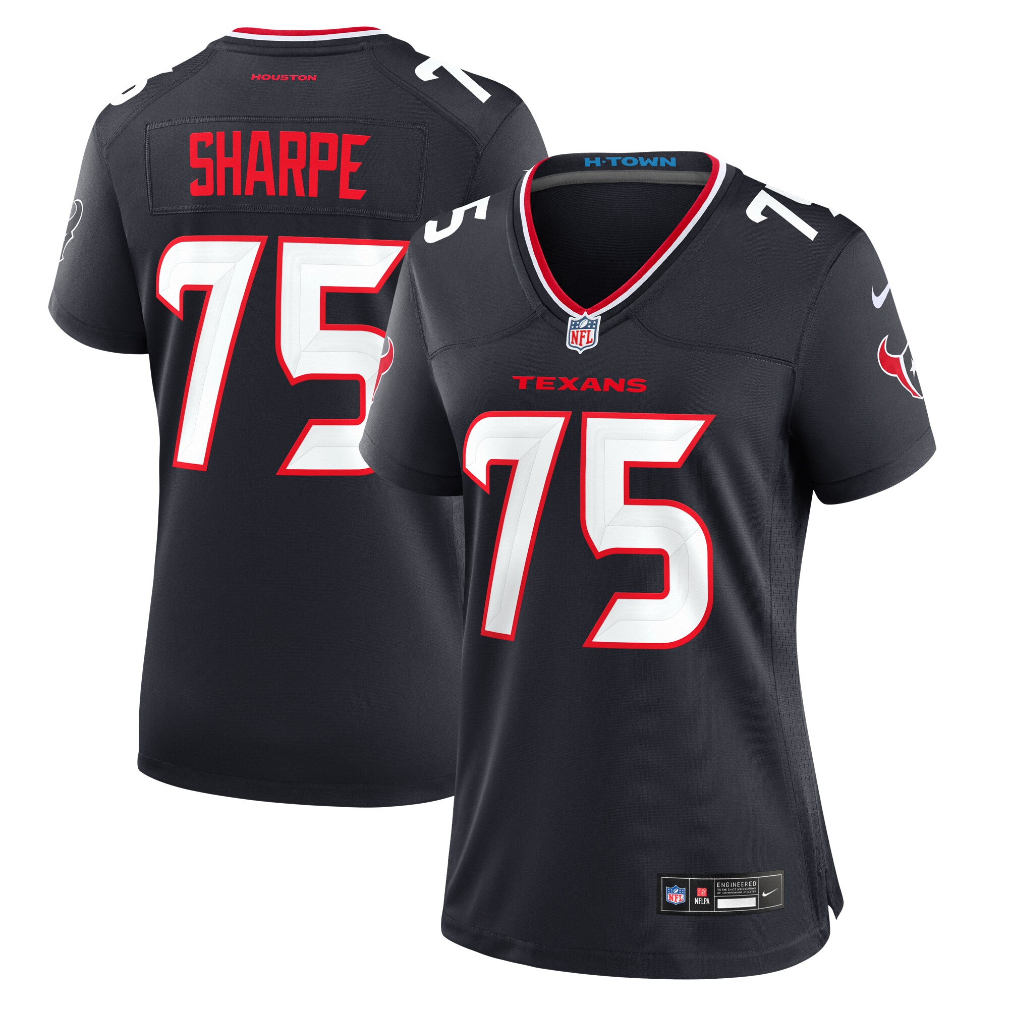 Women's Houston Texans David Sharpe Navy Team Game Jersey Js2601