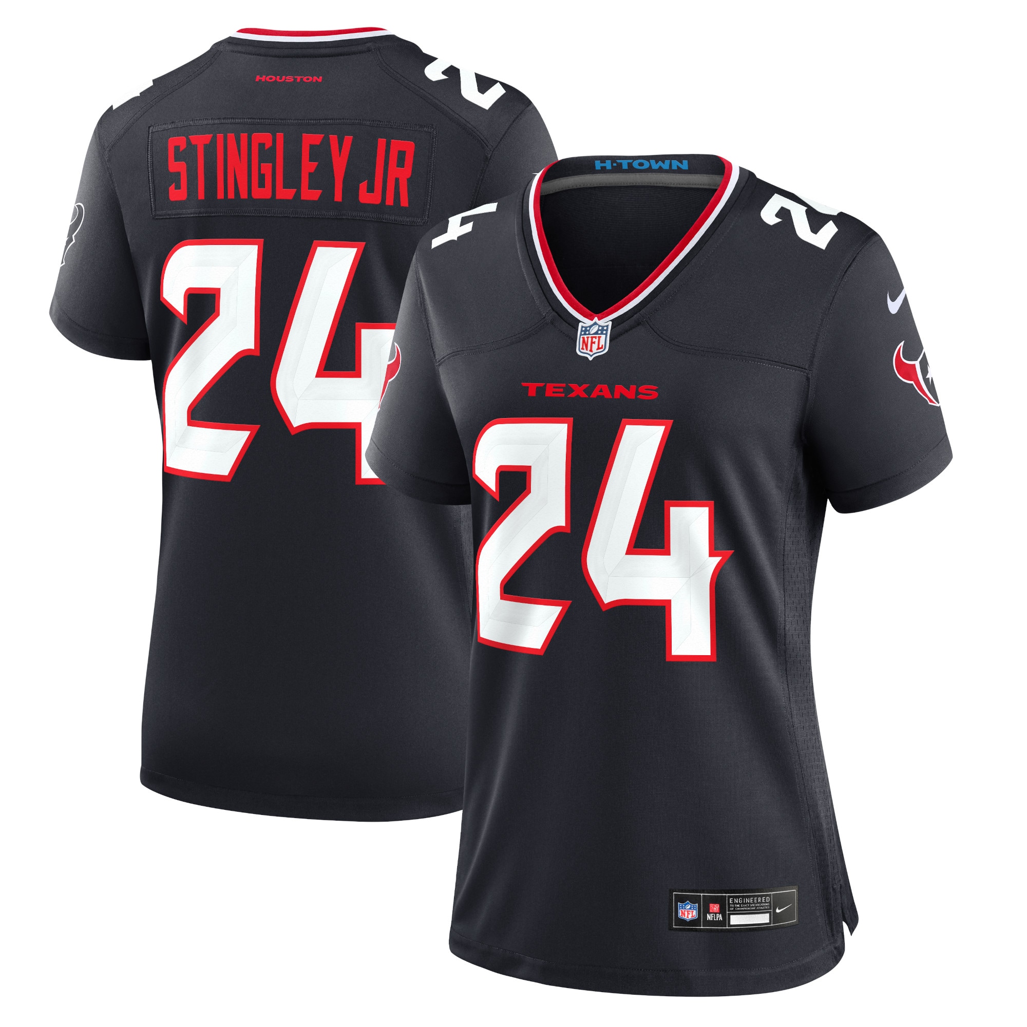 Women's Houston Texans Derek Stingley Jr. Navy Game Jersey Js4988