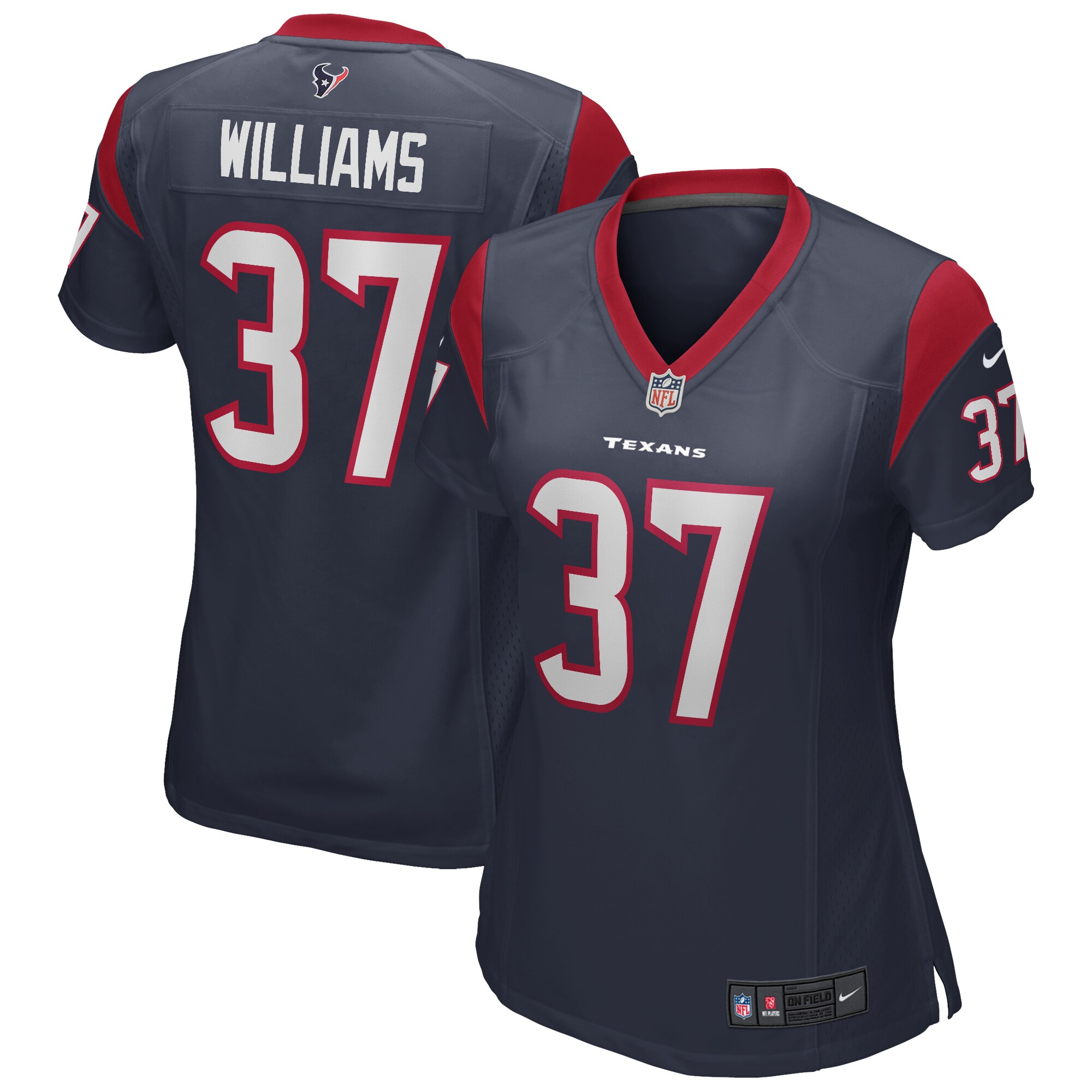 Women's Houston Texans Domanick Williams Navy Game Retired Player Jersey Js8052