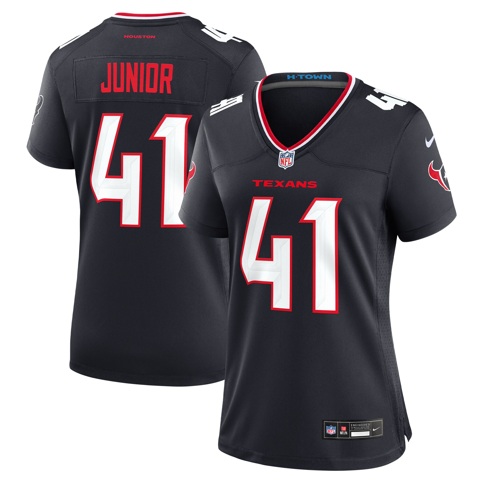 Women's Houston Texans Gregory Junior Navy Team Game Jersey Js2351