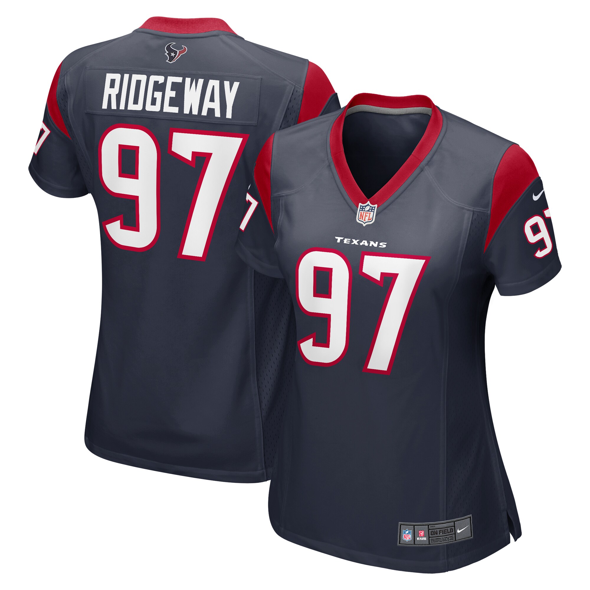 Women's Houston Texans Hassan Ridgeway Navy Game Player Jersey Js6676