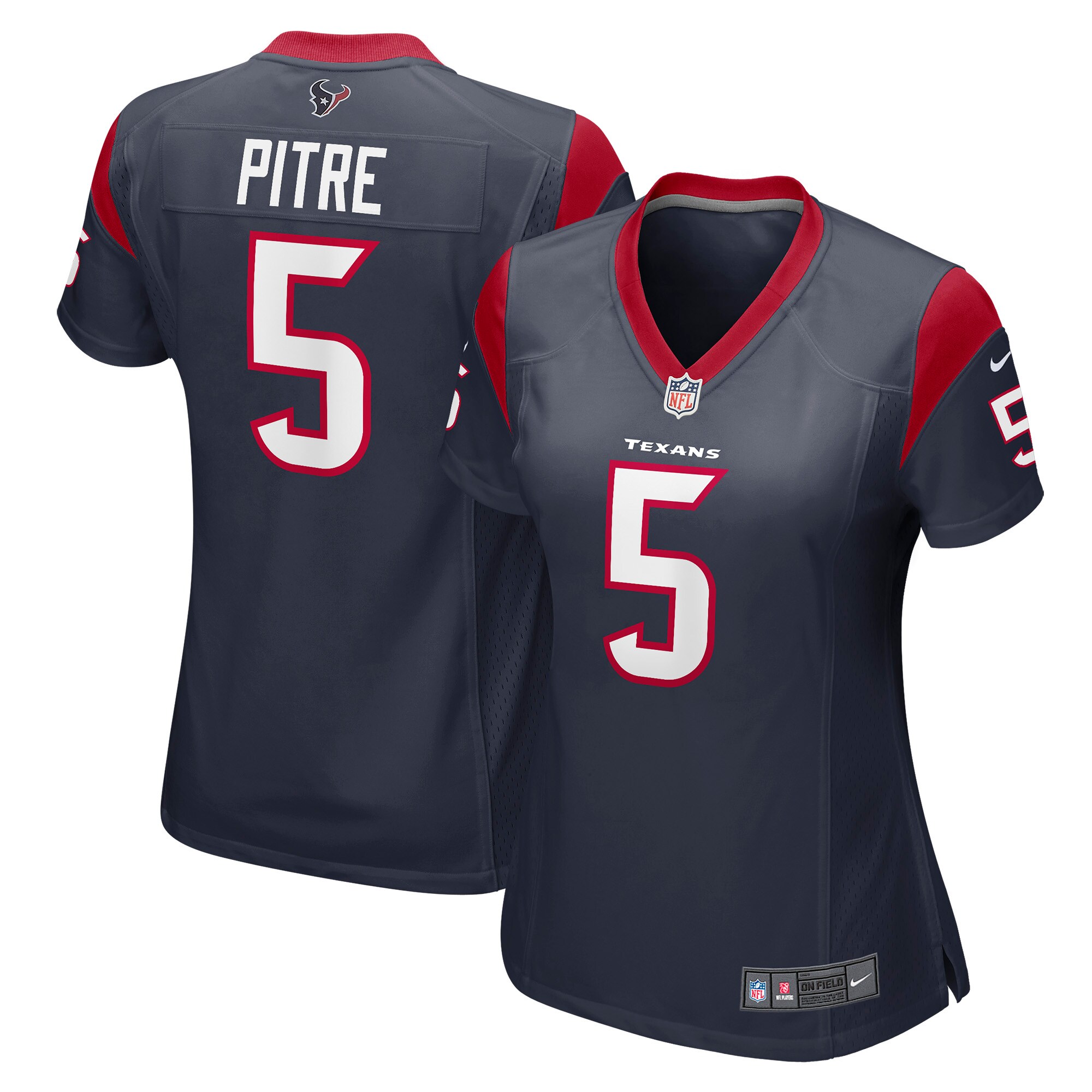 Women's Houston Texans Jalen Pitre Navy Game Player Jersey Js5788