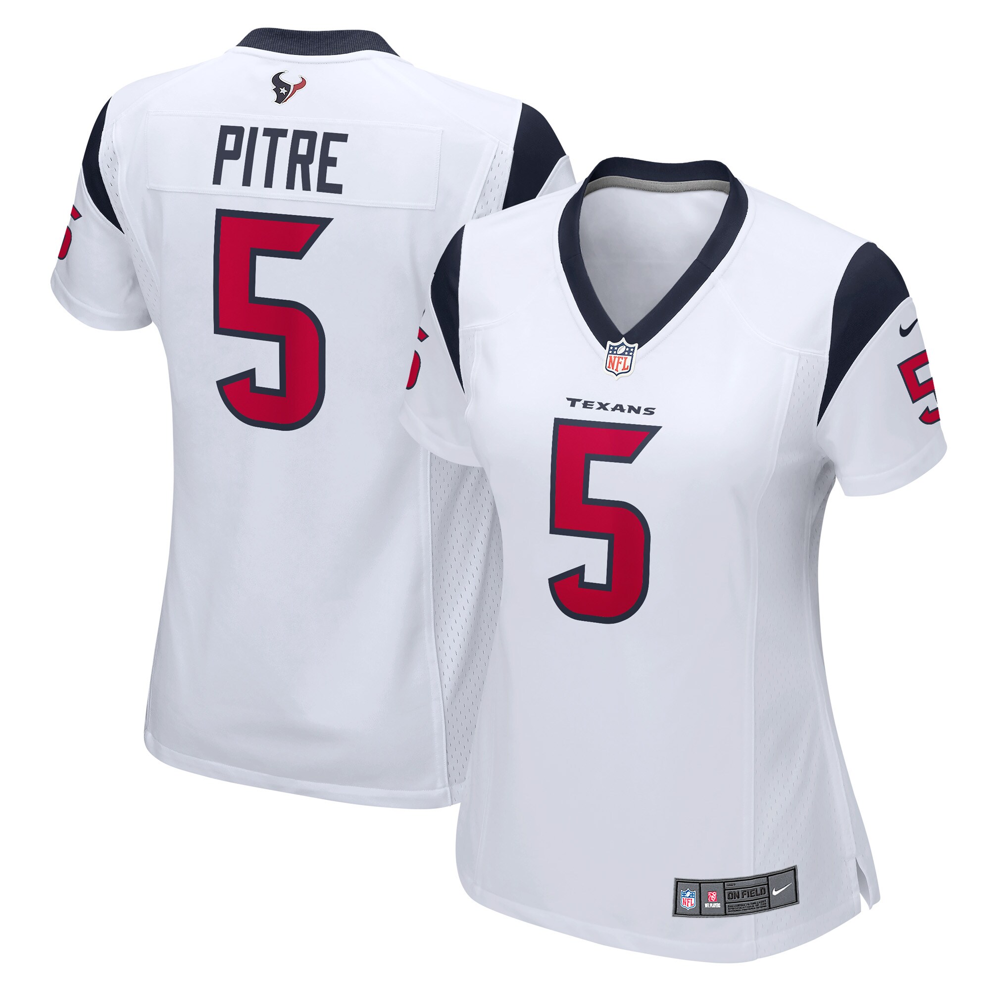 Women's Houston Texans Jalen Pitre White Game Player Jersey Js5397