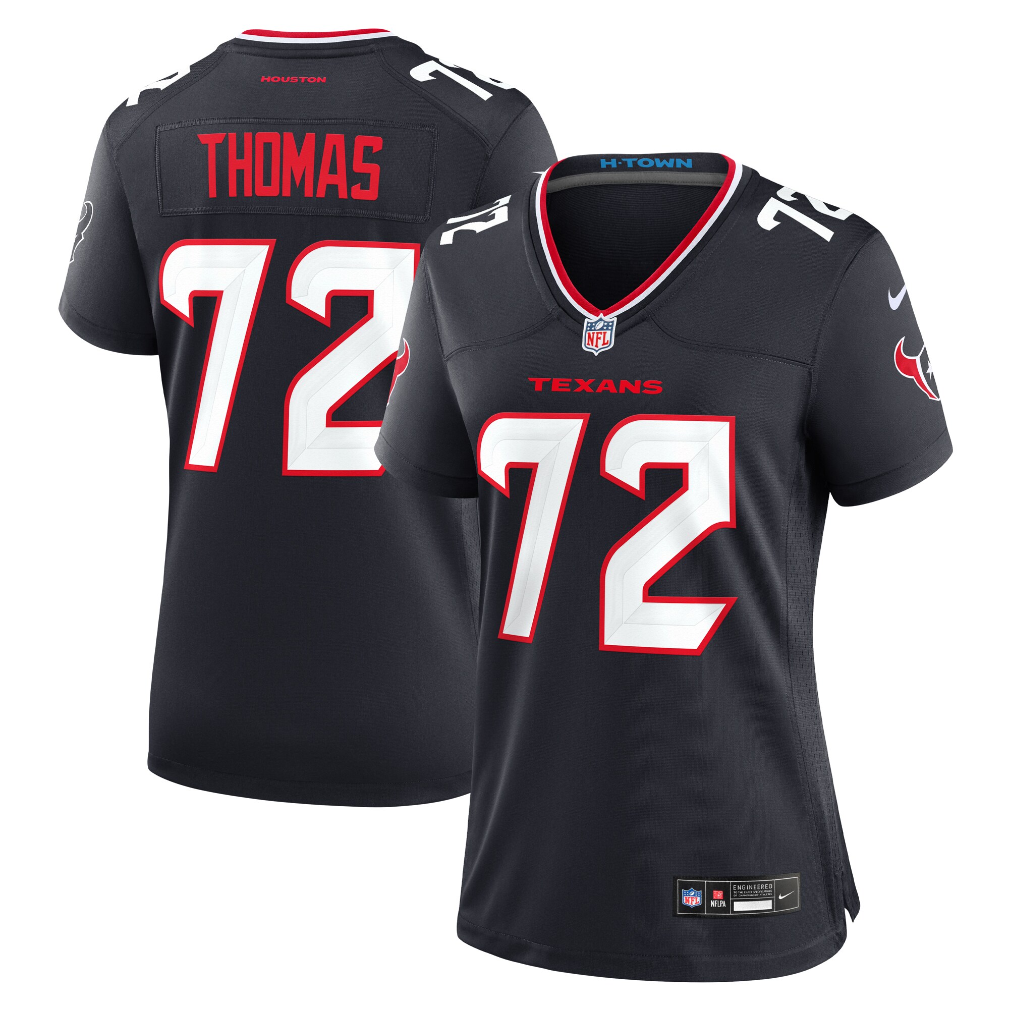 Women's Houston Texans Jaylon Thomas Navy Team Game Jersey Js3498